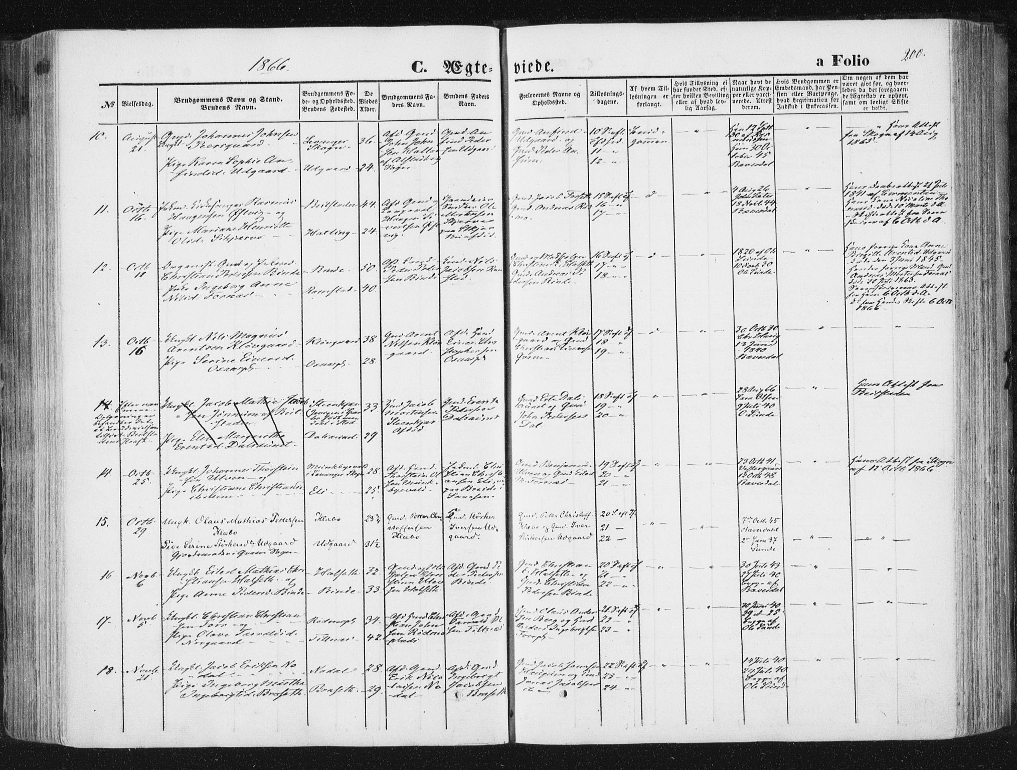 Ministerialprotokoller, klokkerbøker og fødselsregistre - Nord-Trøndelag, SAT/A-1458/746/L0447: Parish register (official) no. 746A06, 1860-1877, p. 200