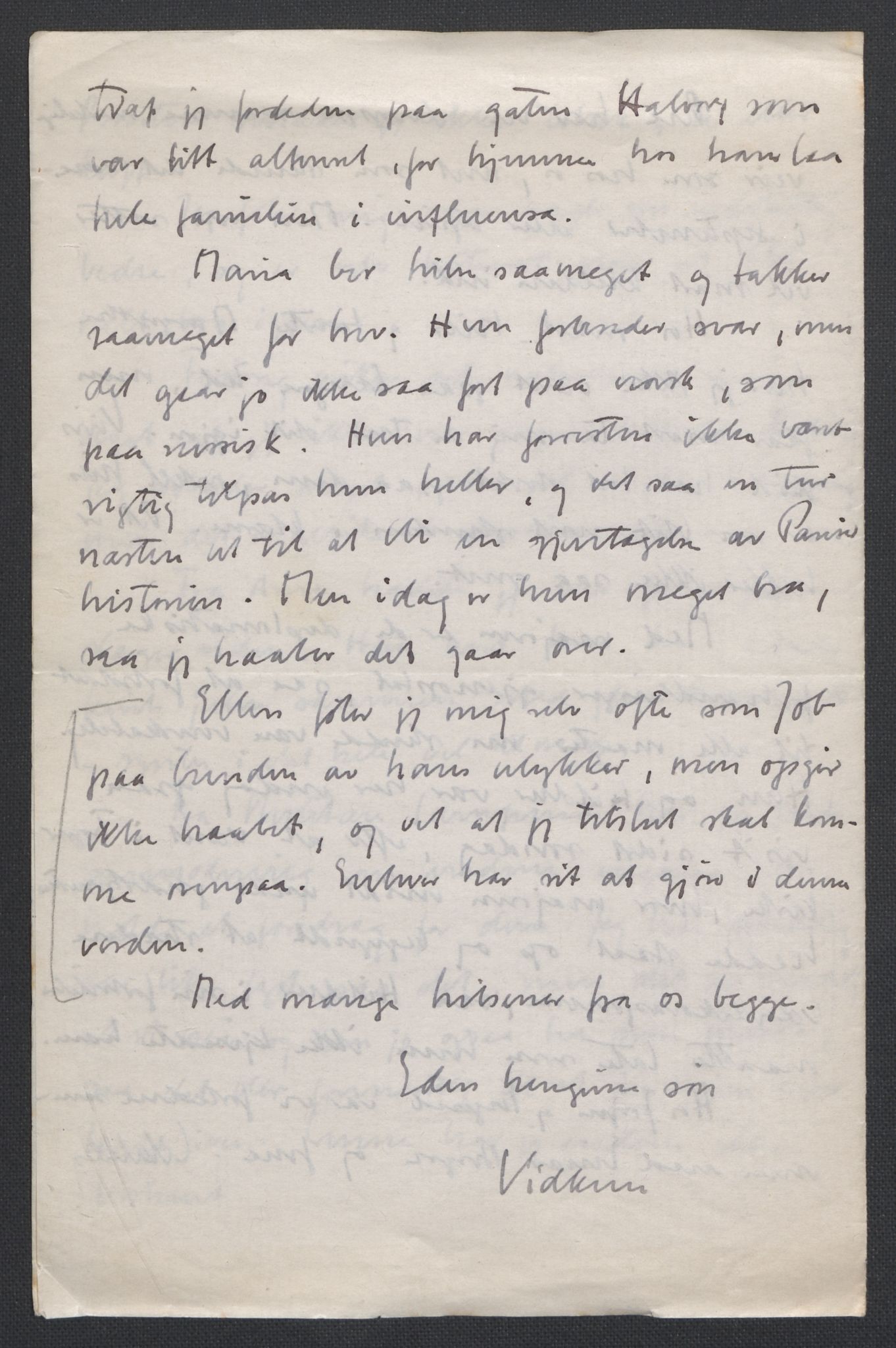 Quisling, Vidkun, AV/RA-PA-0750/K/L0001: Brev til og fra Vidkun Quisling samt til og fra andre medlemmer av familien Quisling, samt Vidkun Quislings karakterbøker, 1894-1929, p. 159