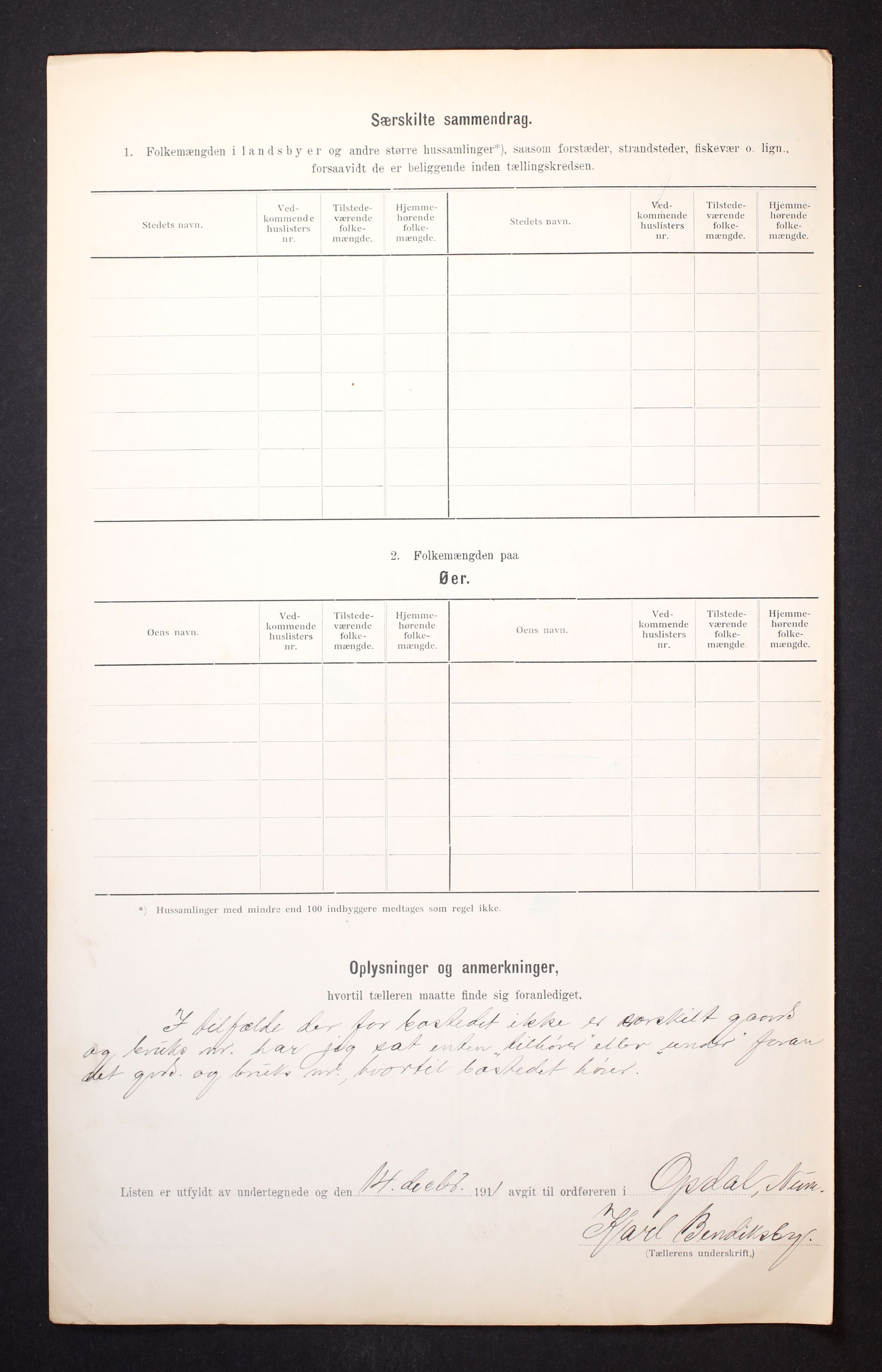 RA, 1910 census for Uvdal, 1910, p. 9