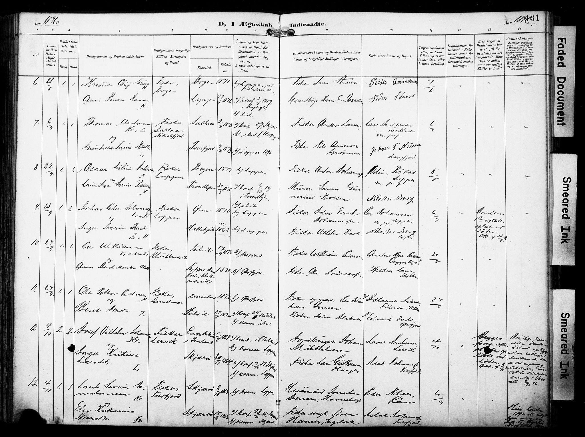 Loppa sokneprestkontor, AV/SATØ-S-1339/H/Ha/L0009kirke: Parish register (official) no. 9, 1895-1909, p. 131