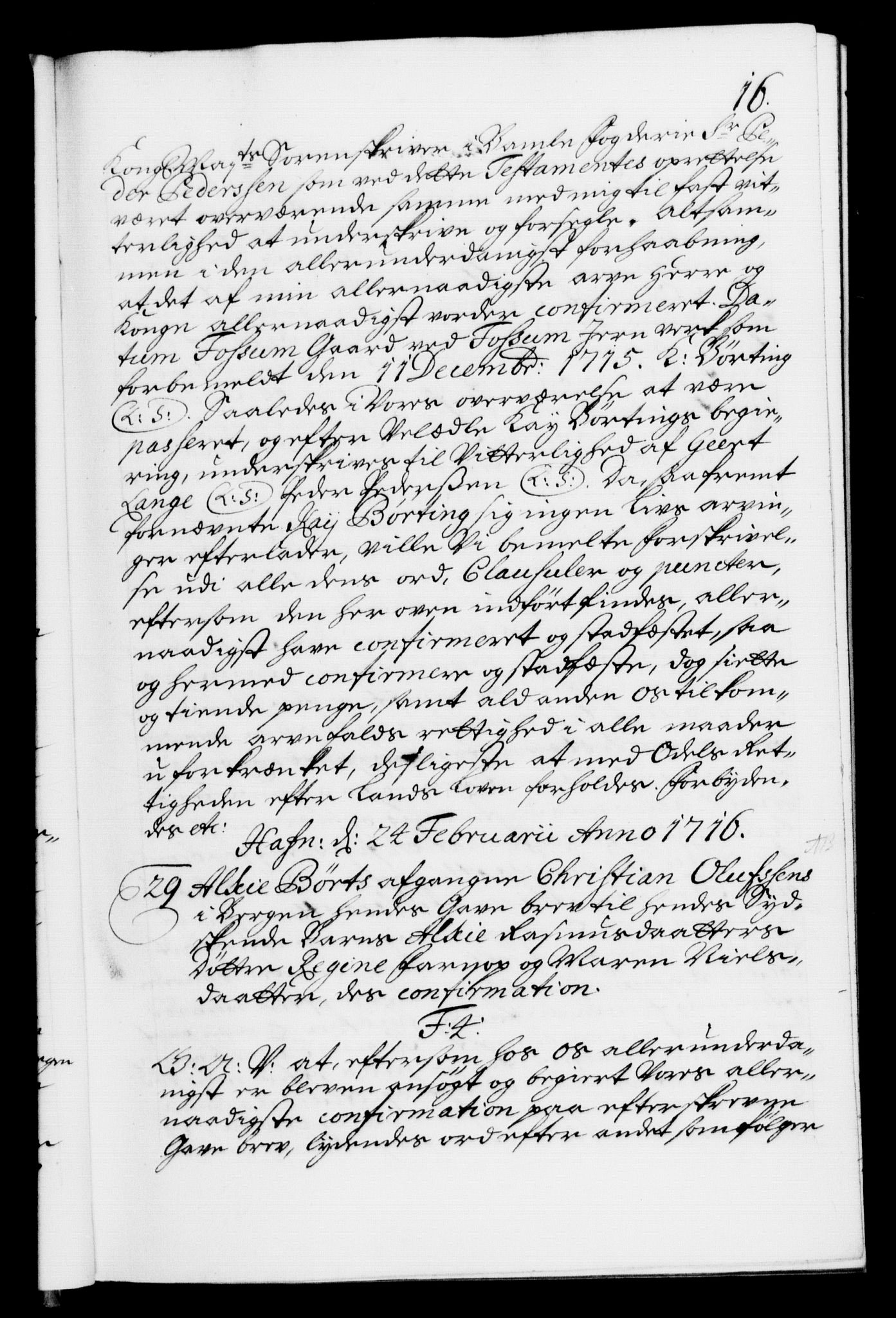 Danske Kanselli 1572-1799, AV/RA-EA-3023/F/Fc/Fca/Fcaa/L0022: Norske registre, 1716-1719, p. 16a