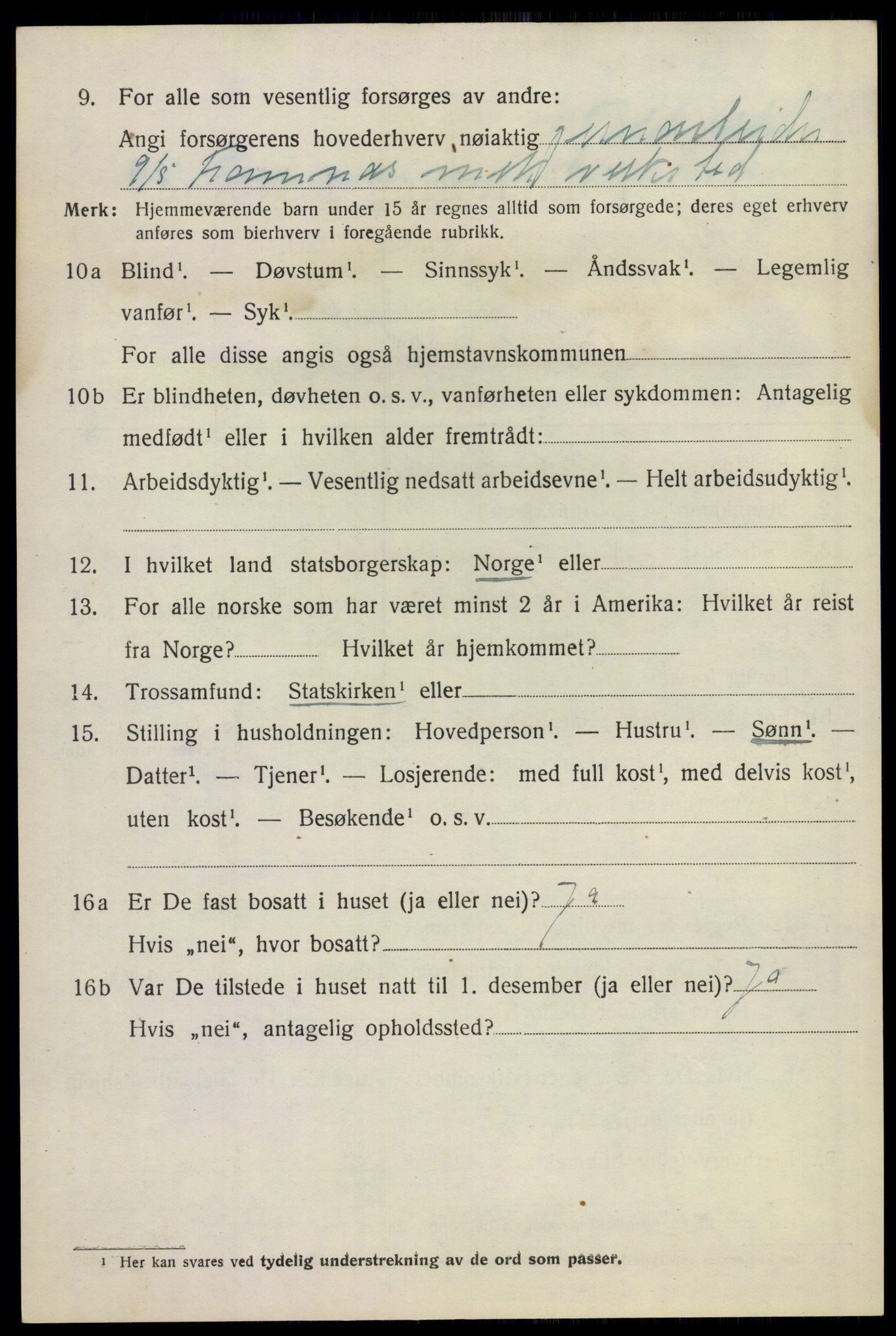 SAKO, 1920 census for Sandeherred, 1920, p. 19789