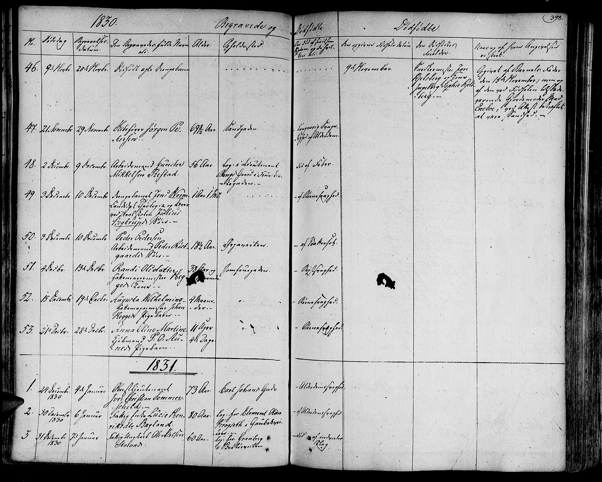Ministerialprotokoller, klokkerbøker og fødselsregistre - Sør-Trøndelag, SAT/A-1456/602/L0109: Parish register (official) no. 602A07, 1821-1840, p. 398