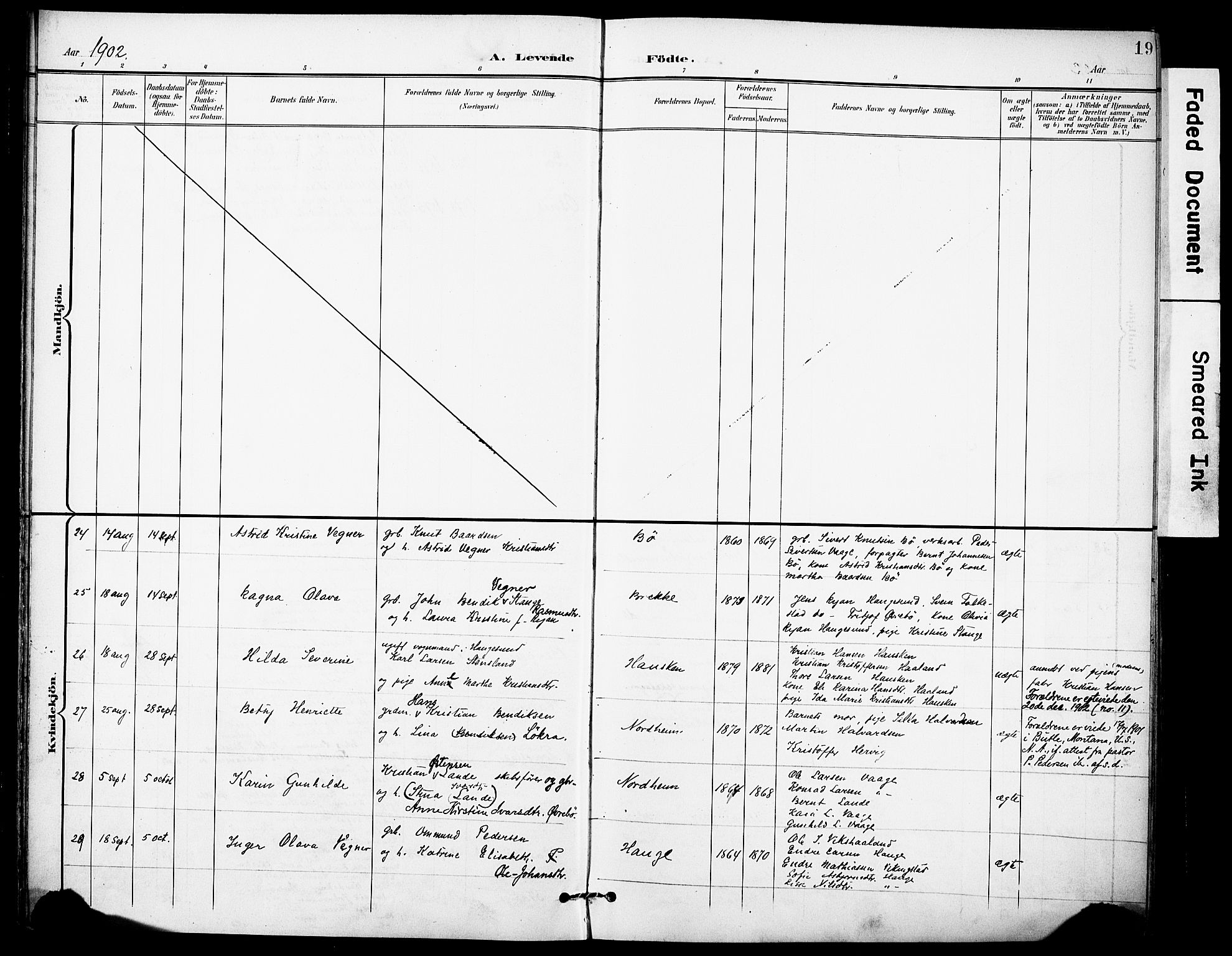 Torvastad sokneprestkontor, AV/SAST-A -101857/H/Ha/Haa/L0017: Parish register (official) no. A 16, 1899-1911, p. 19