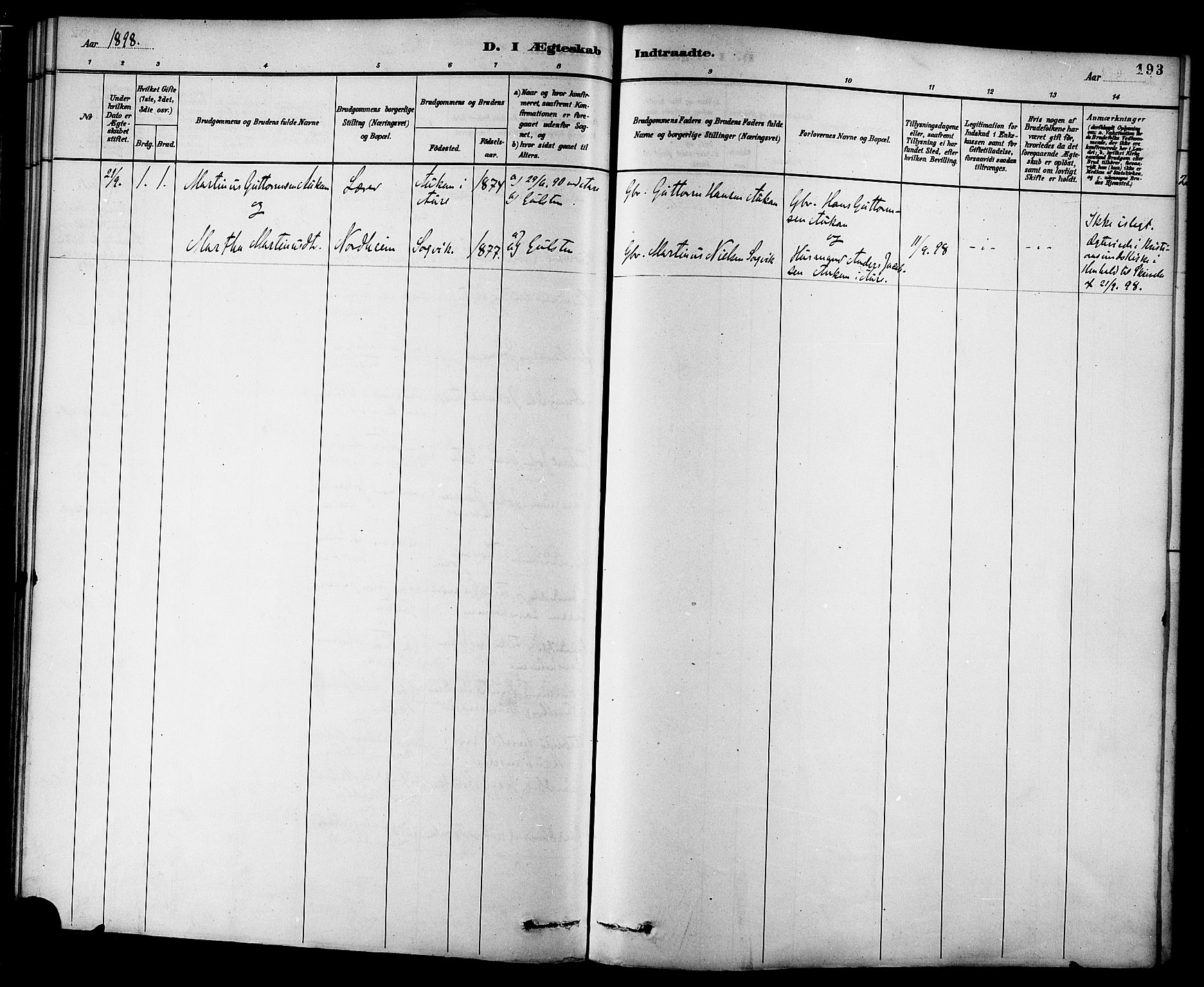 Ministerialprotokoller, klokkerbøker og fødselsregistre - Møre og Romsdal, AV/SAT-A-1454/577/L0896: Parish register (official) no. 577A03, 1880-1898, p. 193