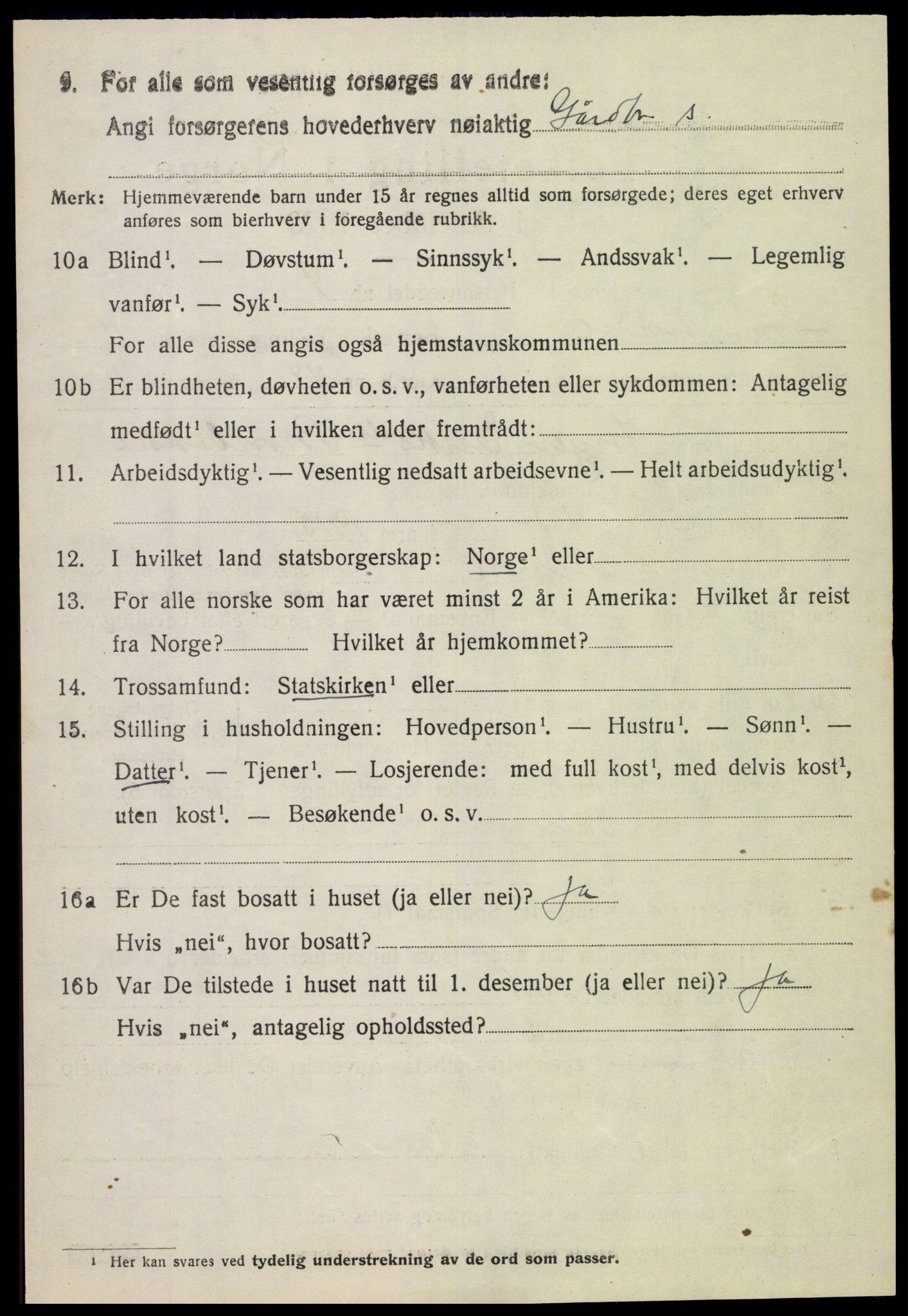 SAH, 1920 census for Sør-Aurdal, 1920, p. 9220