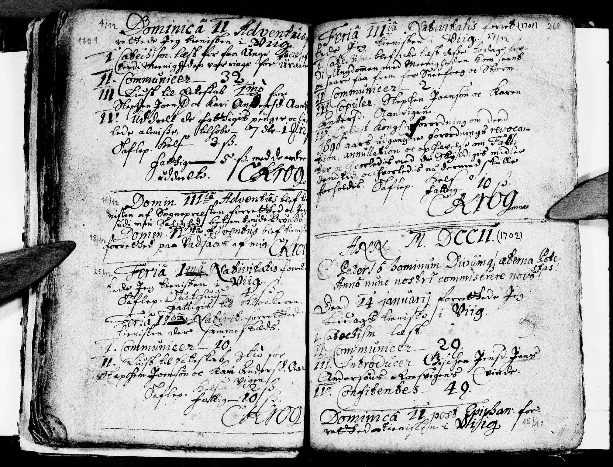 Ministerialprotokoller, klokkerbøker og fødselsregistre - Nordland, SAT/A-1459/812/L0172: Parish register (official) no. 812A01, 1677-1718, p. 268