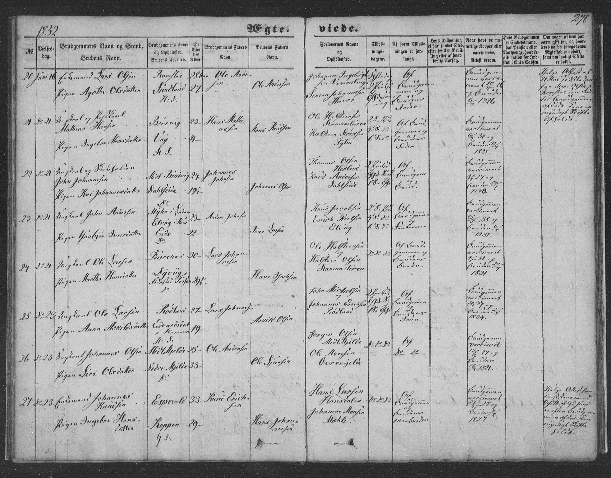 Haus sokneprestembete, SAB/A-75601/H/Haa: Parish register (official) no. A 16 II, 1848-1857, p. 278