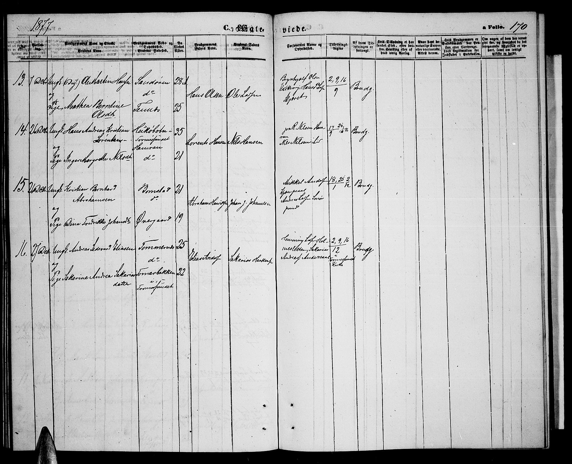 Balsfjord sokneprestembete, SATØ/S-1303/G/Ga/L0006klokker: Parish register (copy) no. 6, 1863-1878, p. 170