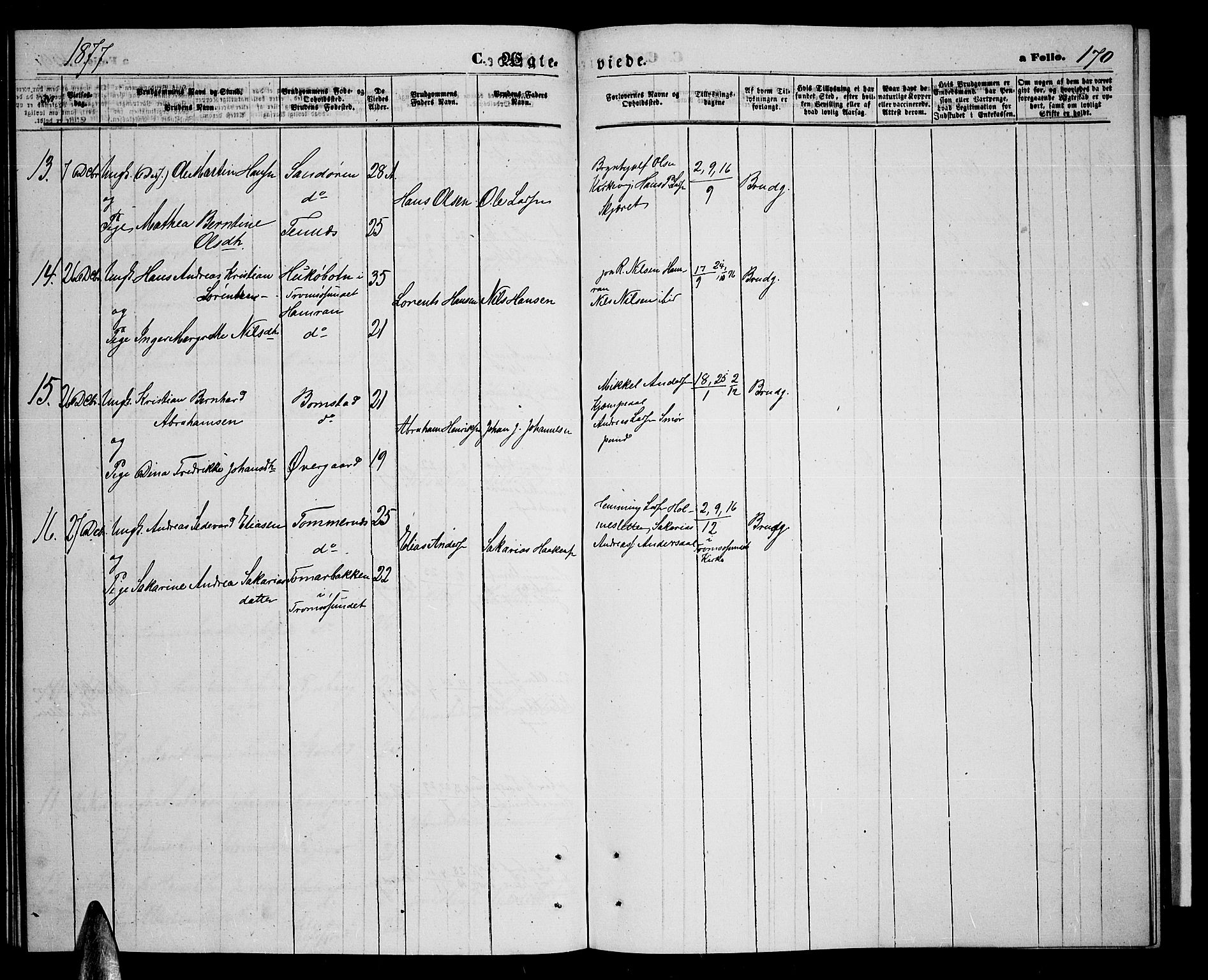 Balsfjord sokneprestembete, AV/SATØ-S-1303/G/Gab/L0006klokker: Parish register (copy) no. 6, 1863-1878, p. 170