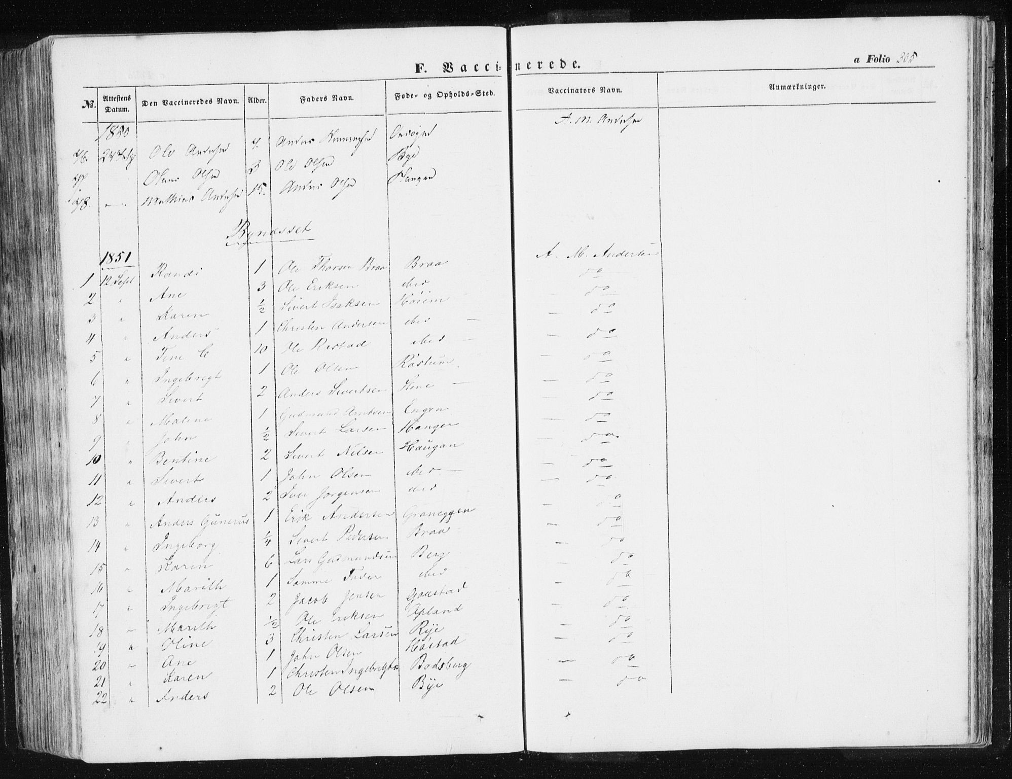 Ministerialprotokoller, klokkerbøker og fødselsregistre - Sør-Trøndelag, SAT/A-1456/612/L0376: Parish register (official) no. 612A08, 1846-1859, p. 305