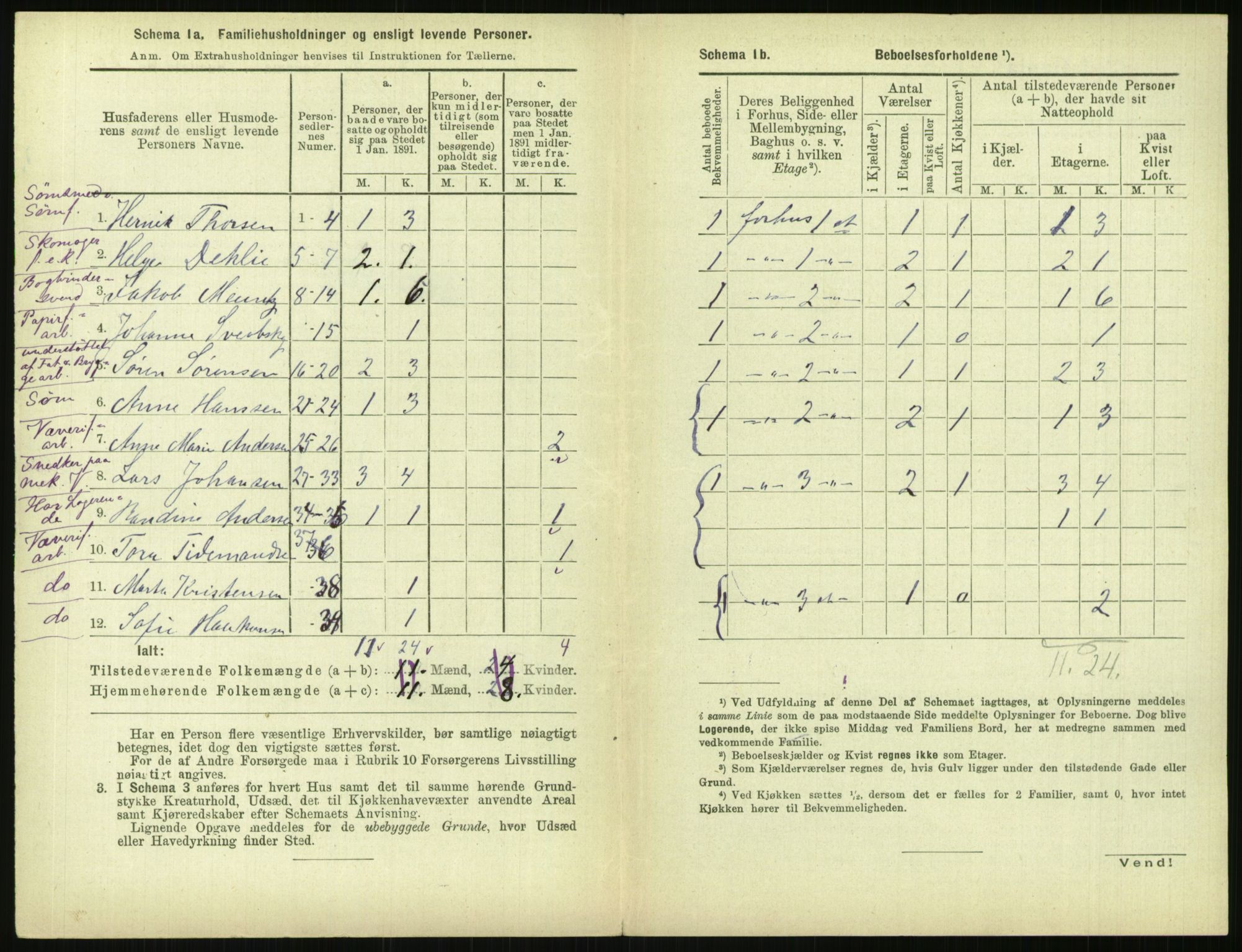 RA, 1891 census for 0301 Kristiania, 1891, p. 153698