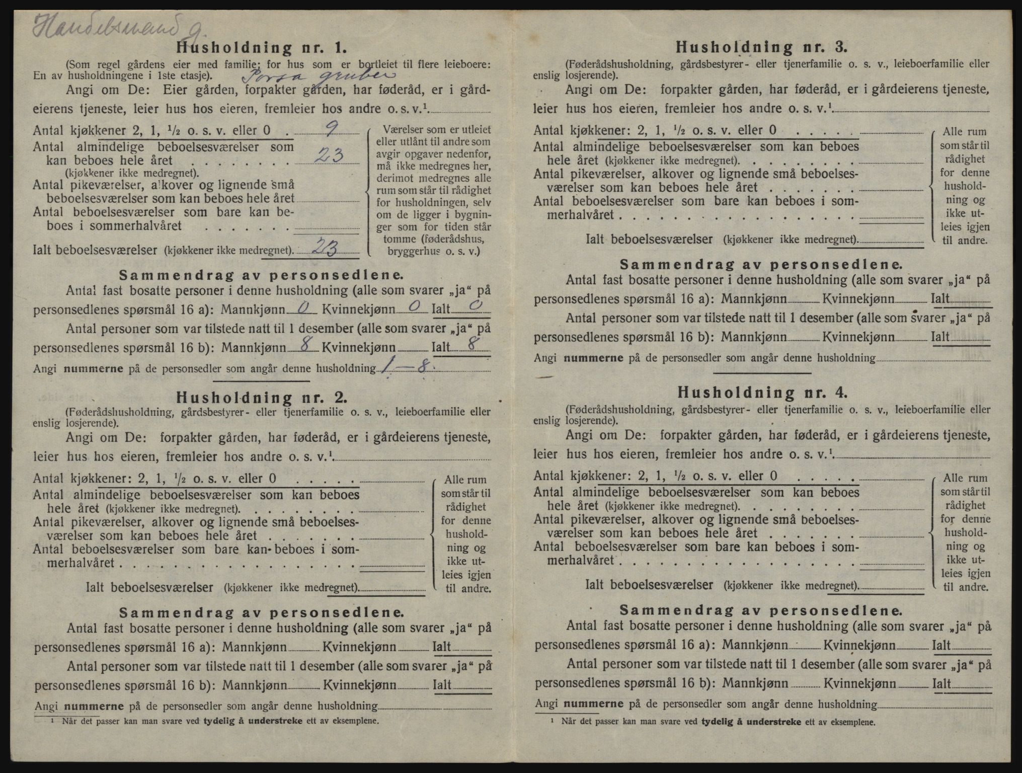 SATØ, 1920 census for , 1920, p. 47