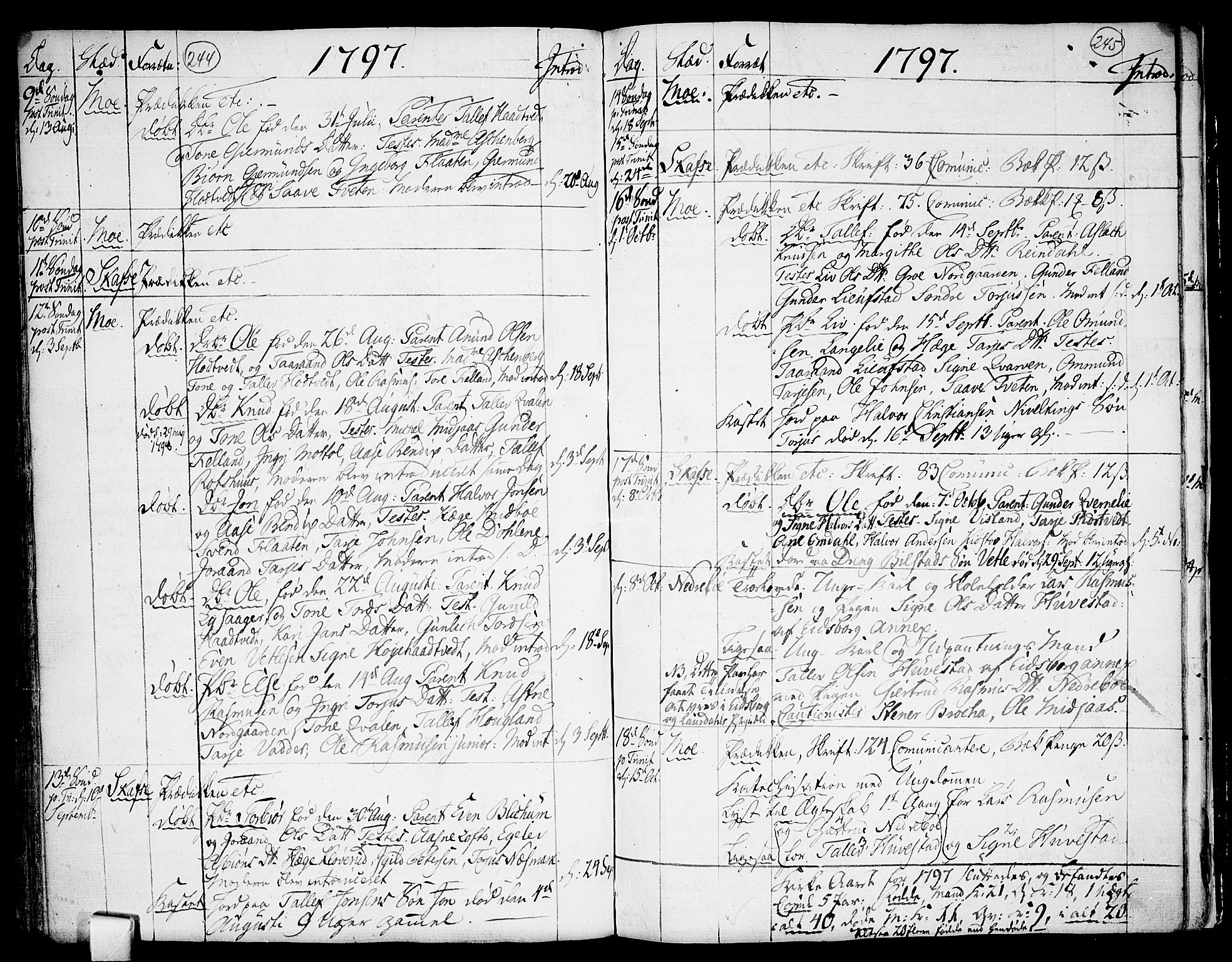 Mo kirkebøker, SAKO/A-286/F/Fa/L0002: Parish register (official) no. I 2, 1766-1799, p. 244-245