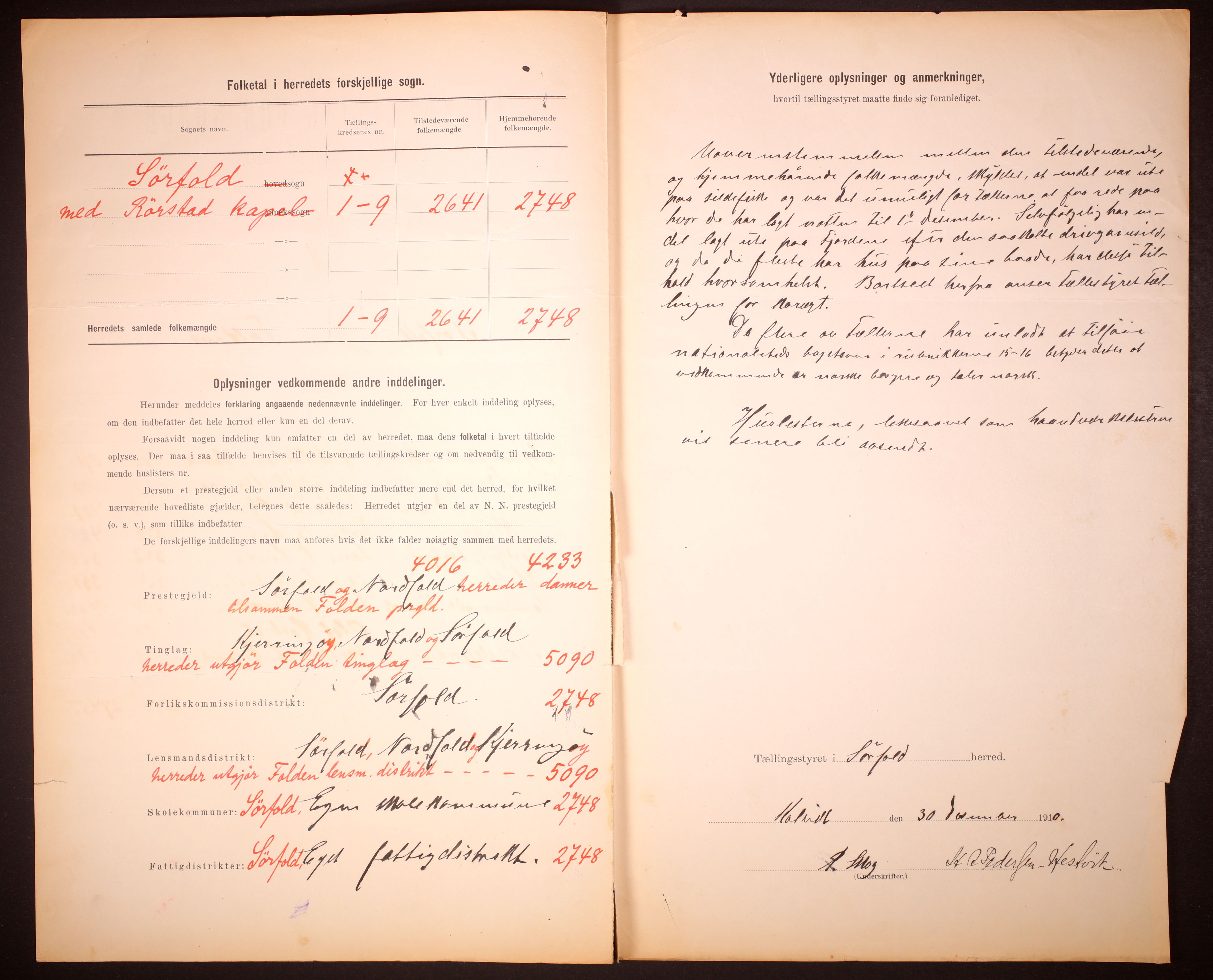 RA, 1910 census for Sørfold, 1910, p. 3