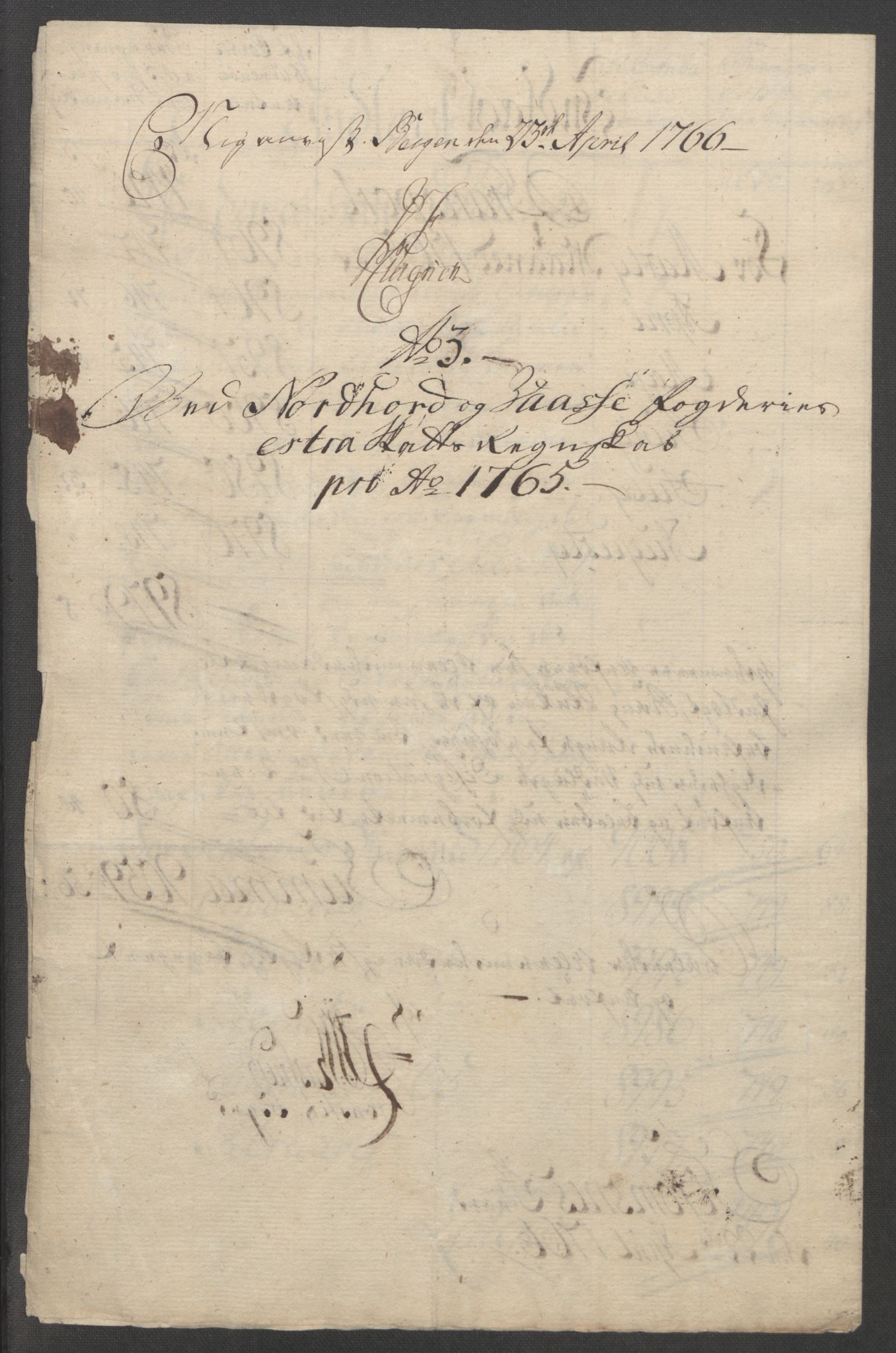 Rentekammeret inntil 1814, Reviderte regnskaper, Fogderegnskap, RA/EA-4092/R51/L3303: Ekstraskatten Nordhordland og Voss, 1762-1772, p. 108