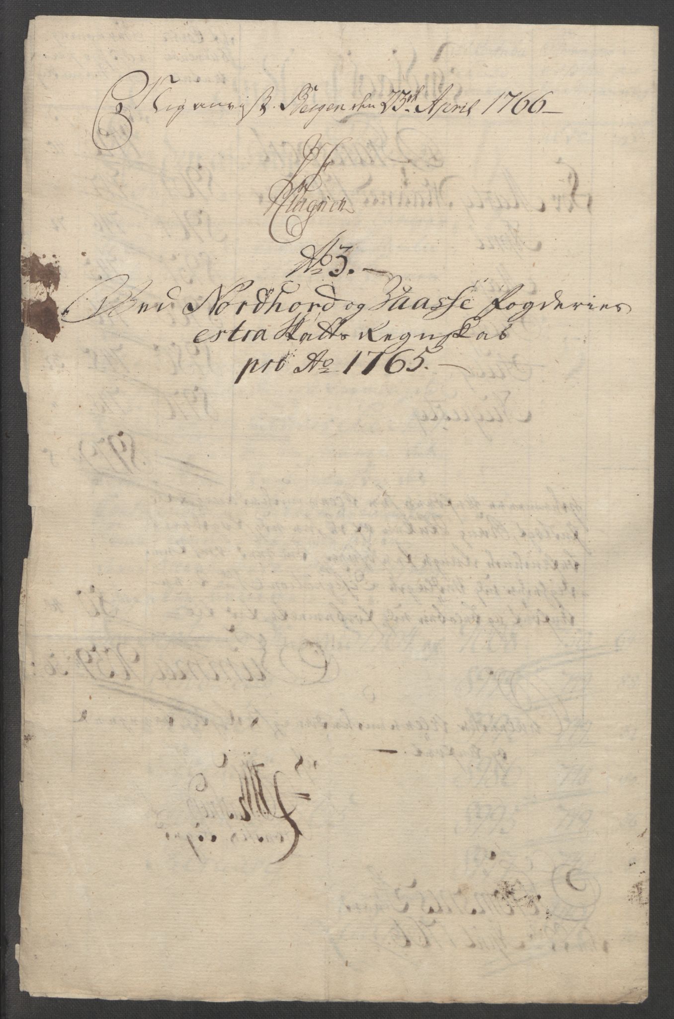 Rentekammeret inntil 1814, Reviderte regnskaper, Fogderegnskap, AV/RA-EA-4092/R51/L3303: Ekstraskatten Nordhordland og Voss, 1762-1772, p. 108