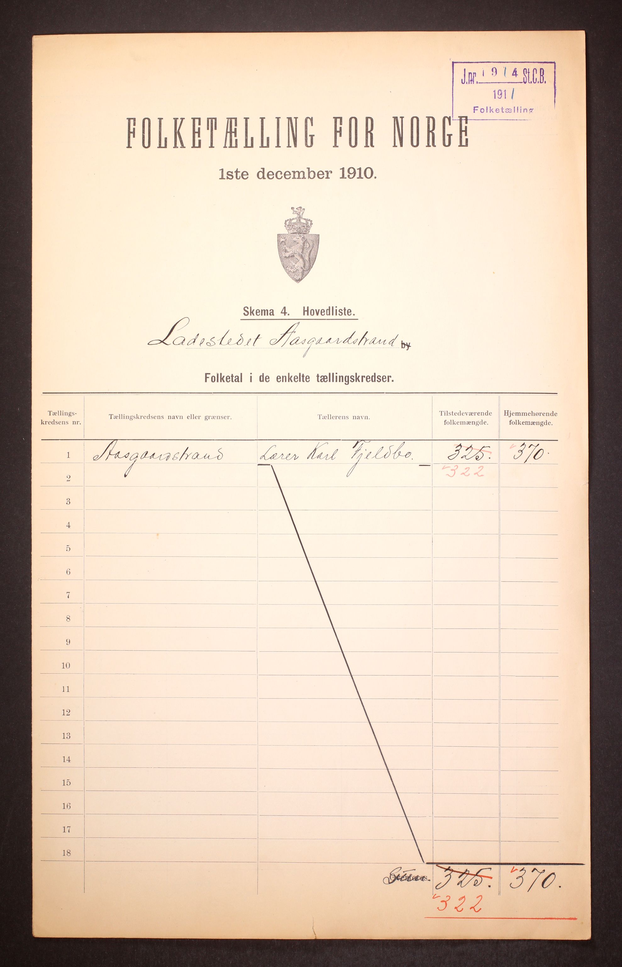 RA, 1910 census for Åsgårdstrand, 1910, p. 2