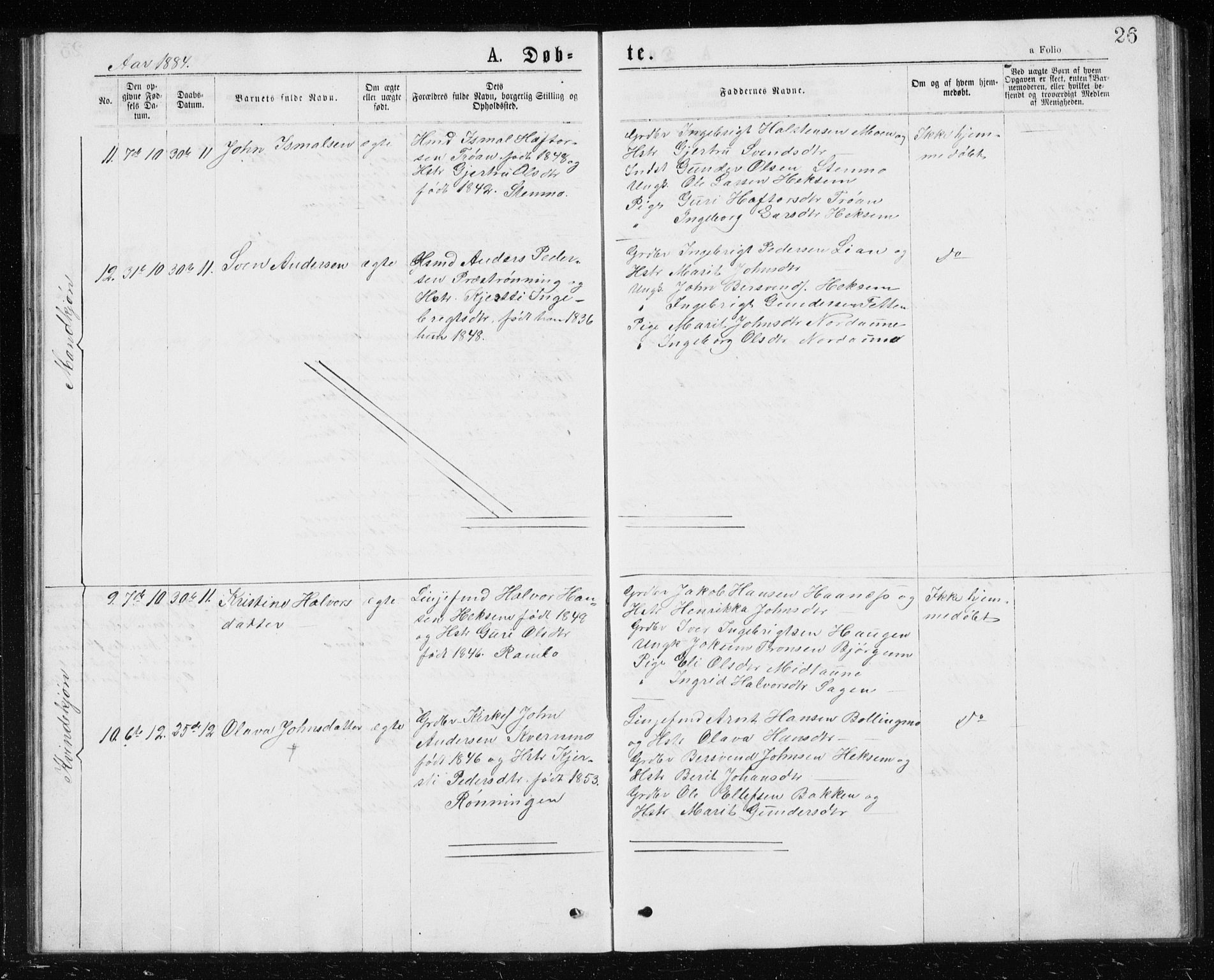 Ministerialprotokoller, klokkerbøker og fødselsregistre - Sør-Trøndelag, AV/SAT-A-1456/685/L0977: Parish register (copy) no. 685C02, 1879-1890, p. 26