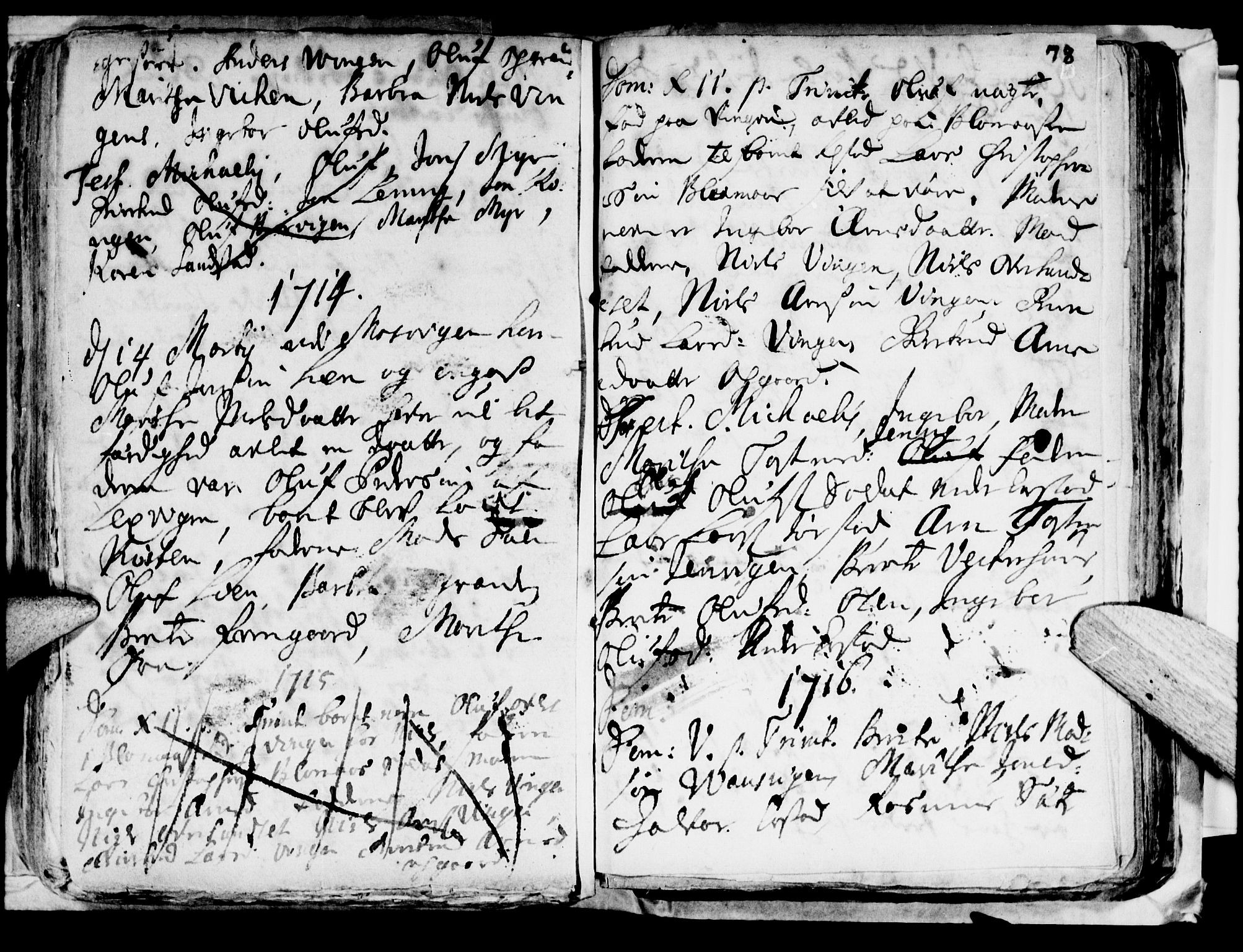 Ministerialprotokoller, klokkerbøker og fødselsregistre - Nord-Trøndelag, SAT/A-1458/722/L0214: Parish register (official) no. 722A01, 1692-1718, p. 78