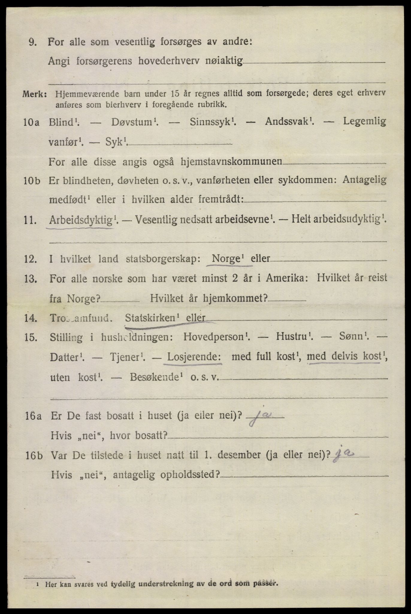 SAKO, 1920 census for Sem, 1920, p. 3598