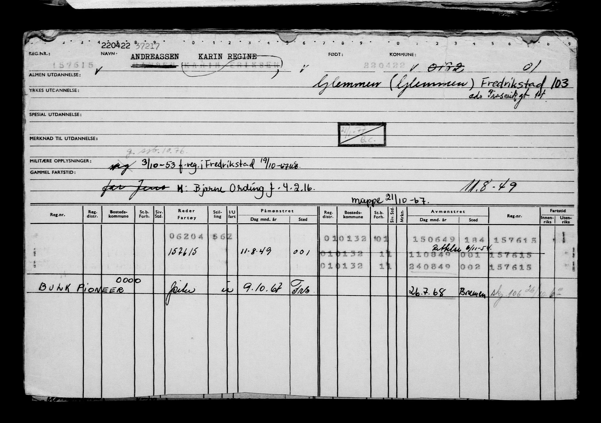 Direktoratet for sjømenn, AV/RA-S-3545/G/Gb/L0205: Hovedkort, 1922, p. 569