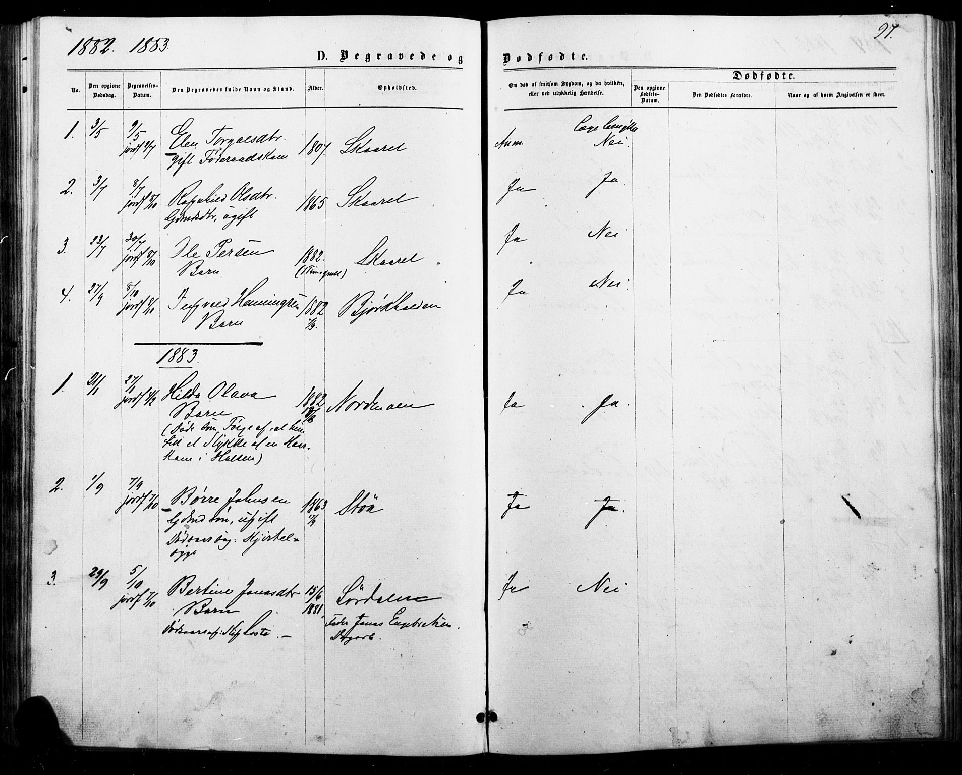 Trysil prestekontor, AV/SAH-PREST-046/H/Ha/Haa/L0010: Parish register (official) no. 10, 1872-1895, p. 97