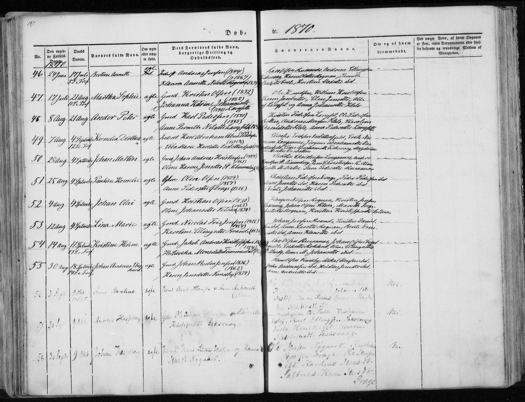 Ministerialprotokoller, klokkerbøker og fødselsregistre - Nordland, AV/SAT-A-1459/847/L0666: Parish register (official) no. 847A06, 1842-1871, p. 117