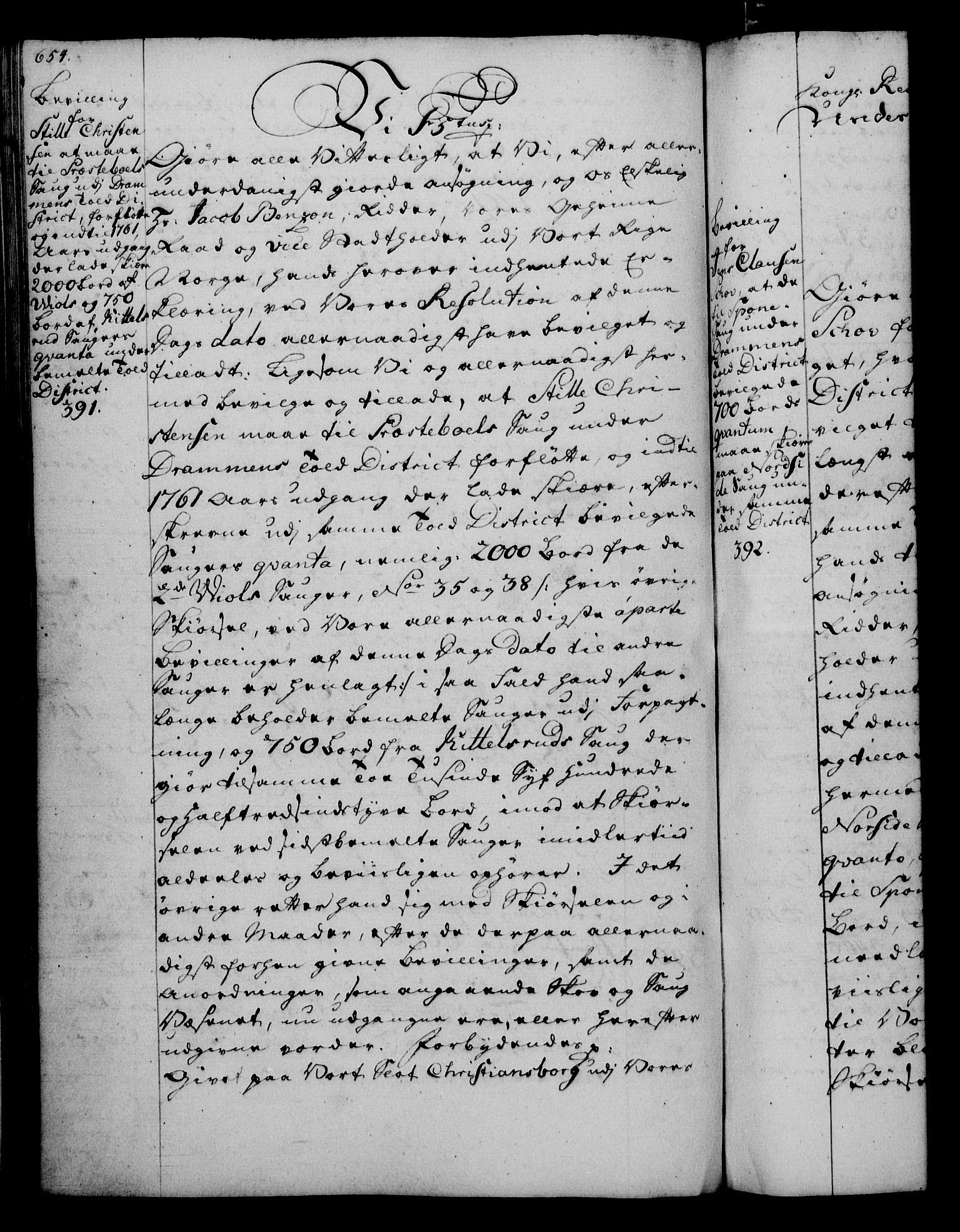 Rentekammeret, Kammerkanselliet, AV/RA-EA-3111/G/Gg/Gga/L0006: Norsk ekspedisjonsprotokoll med register (merket RK 53.6), 1749-1759, p. 654