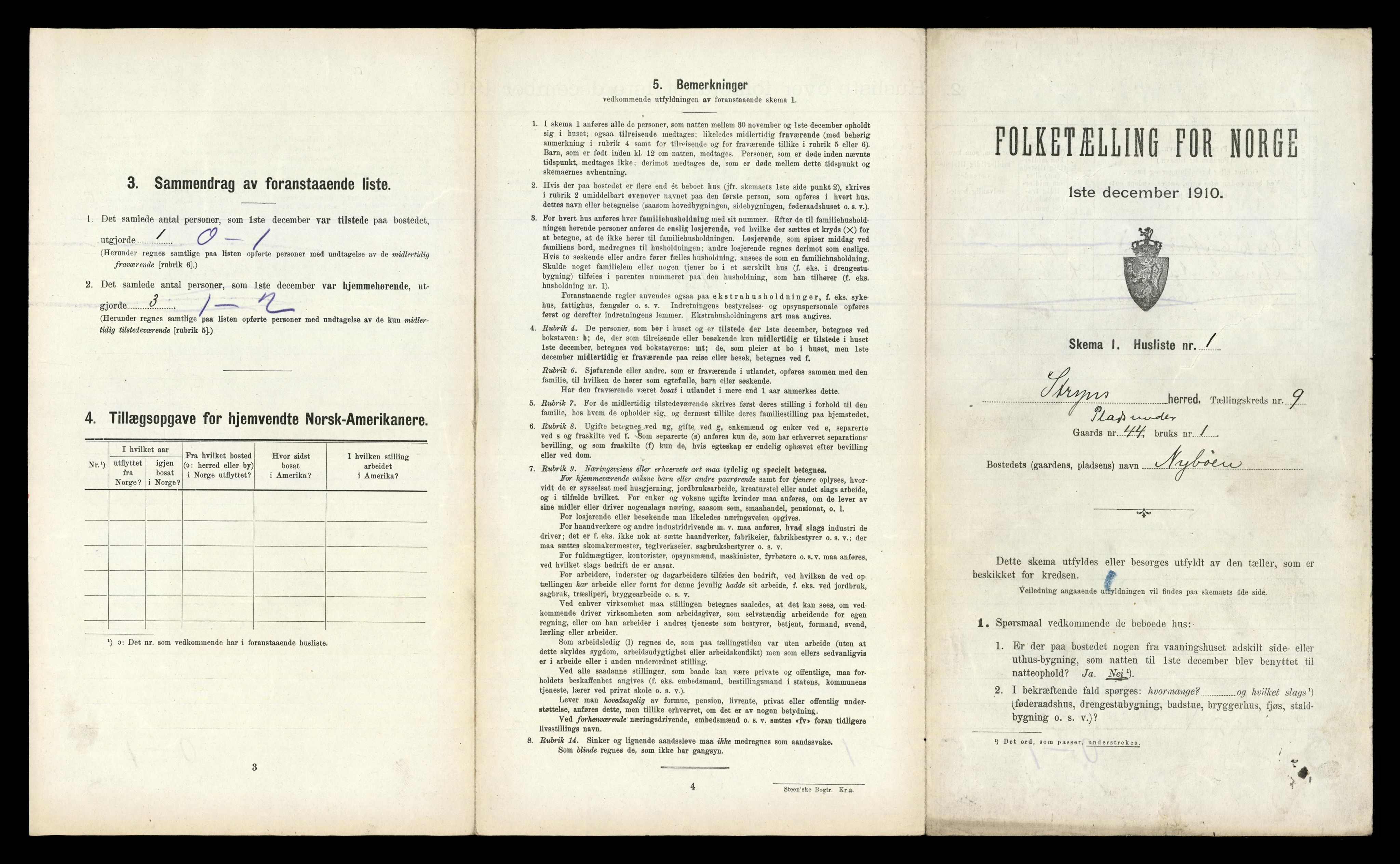 RA, 1910 census for Stryn, 1910, p. 559