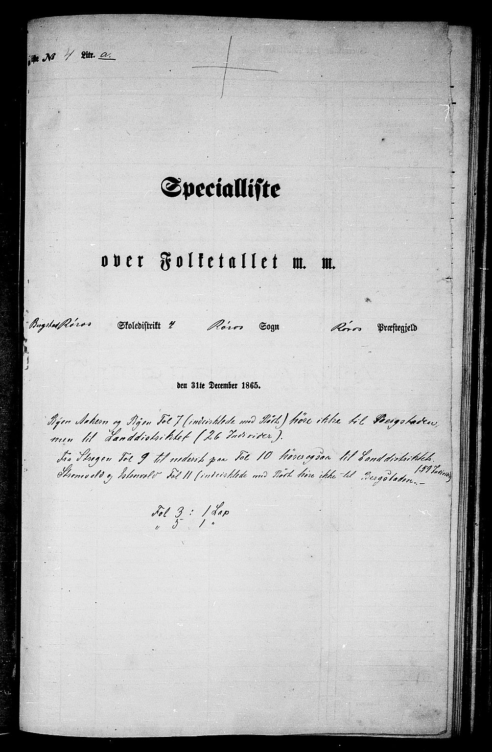 RA, 1865 census for Røros, 1865, p. 74