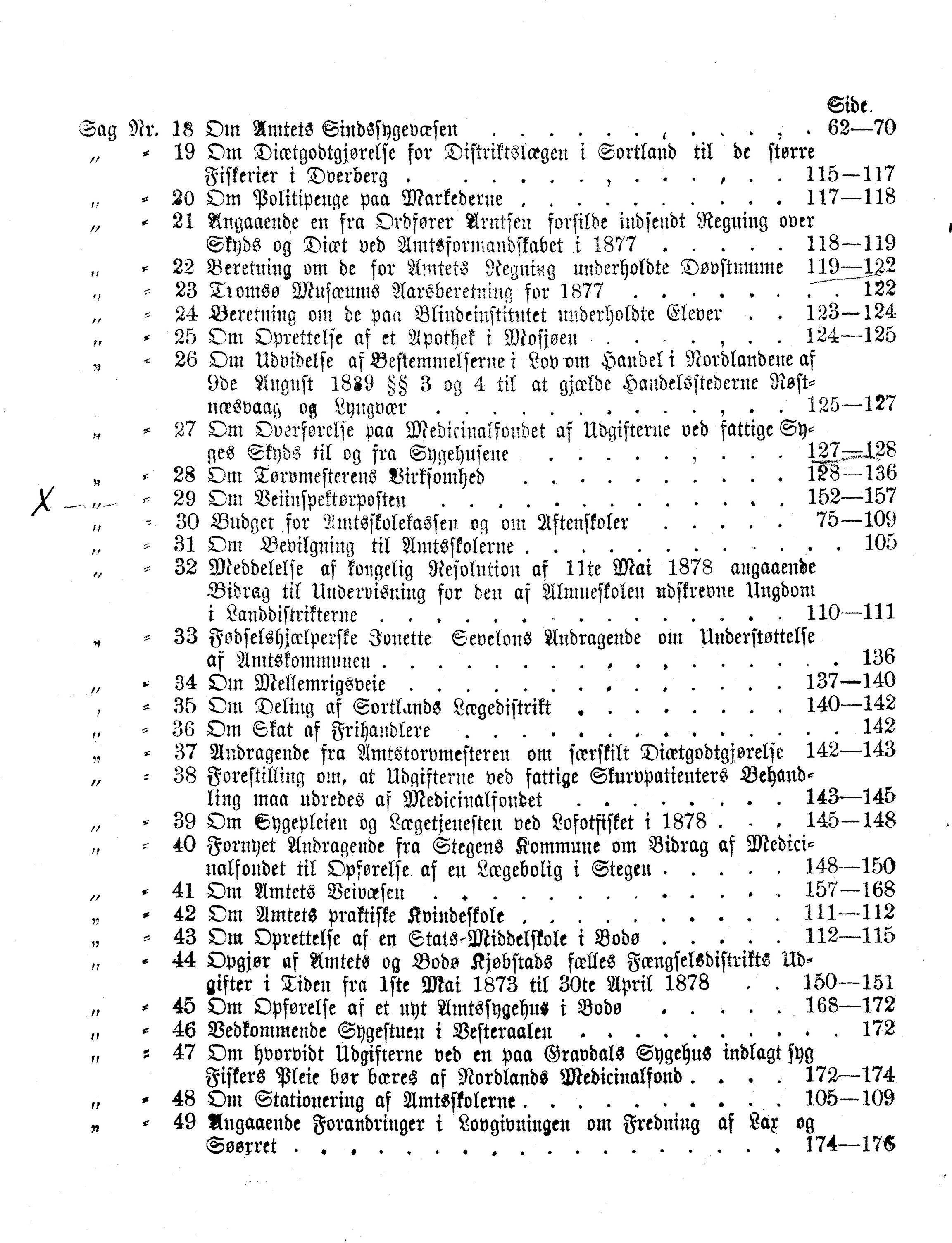 Nordland Fylkeskommune. Fylkestinget, AIN/NFK-17/176/A/Ac/L0010: Fylkestingsforhandlinger 1874-1880, 1874-1880