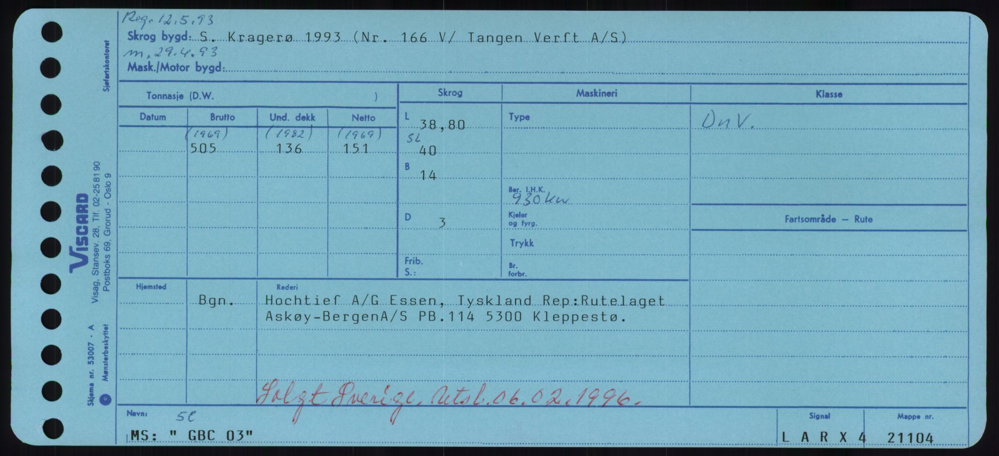 Sjøfartsdirektoratet med forløpere, Skipsmålingen, RA/S-1627/H/Hd/L0012: Fartøy, G-Glø, p. 5