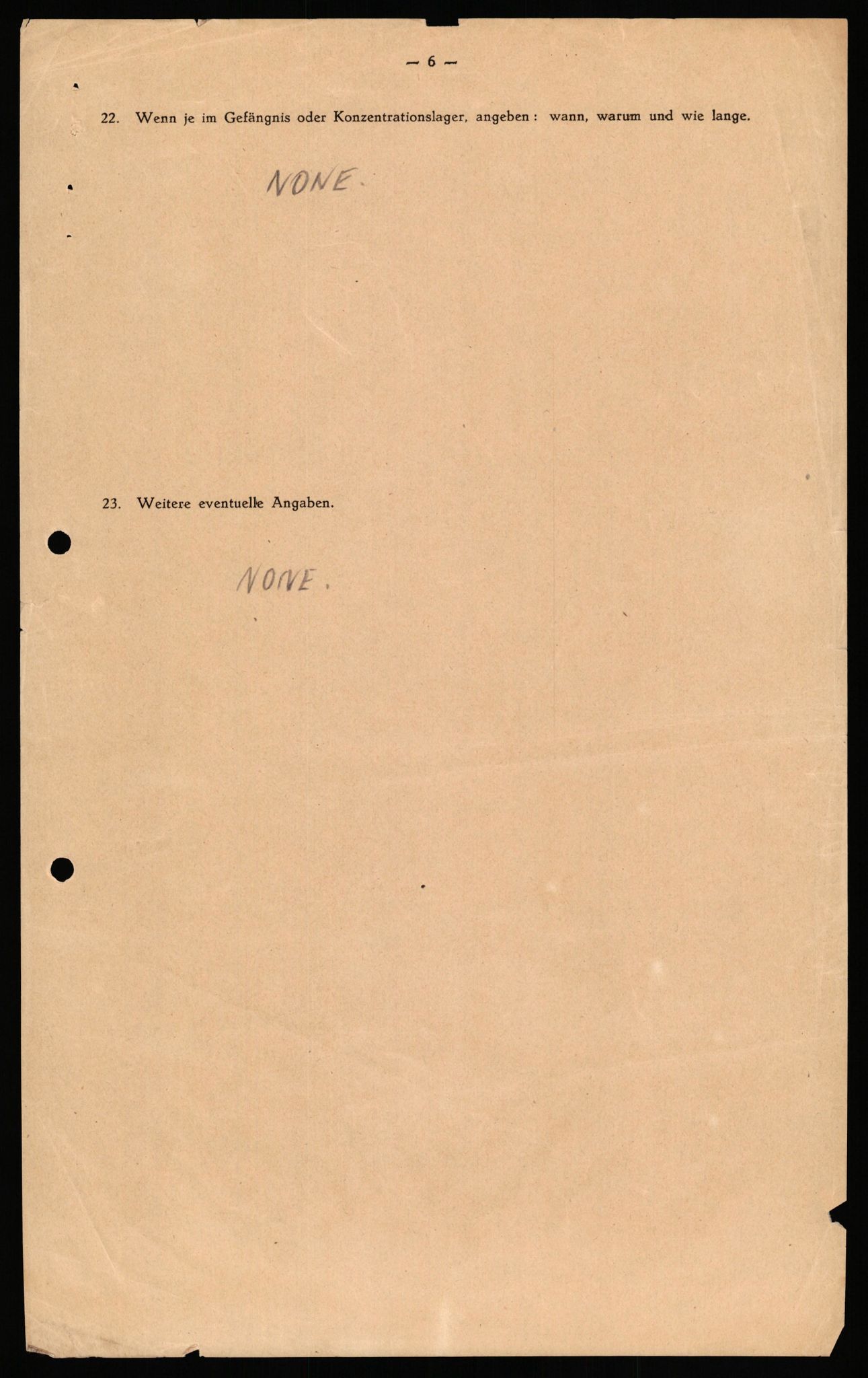 Forsvaret, Forsvarets overkommando II, AV/RA-RAFA-3915/D/Db/L0037: CI Questionaires. Tyske okkupasjonsstyrker i Norge. Tyskere., 1945-1946, p. 494