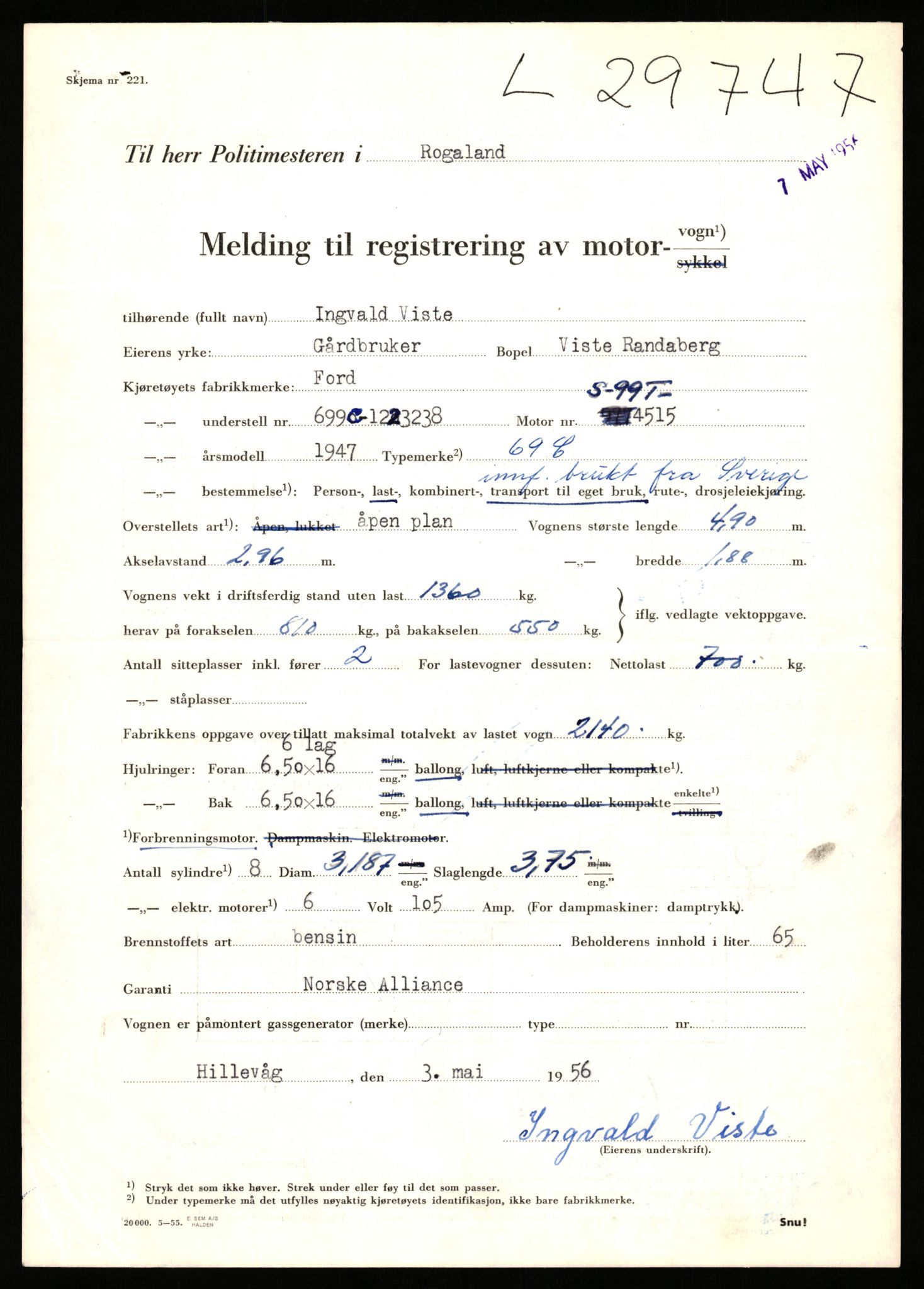 Stavanger trafikkstasjon, AV/SAST-A-101942/0/F/L0048: L-29100 - L-29899, 1930-1971, p. 1731