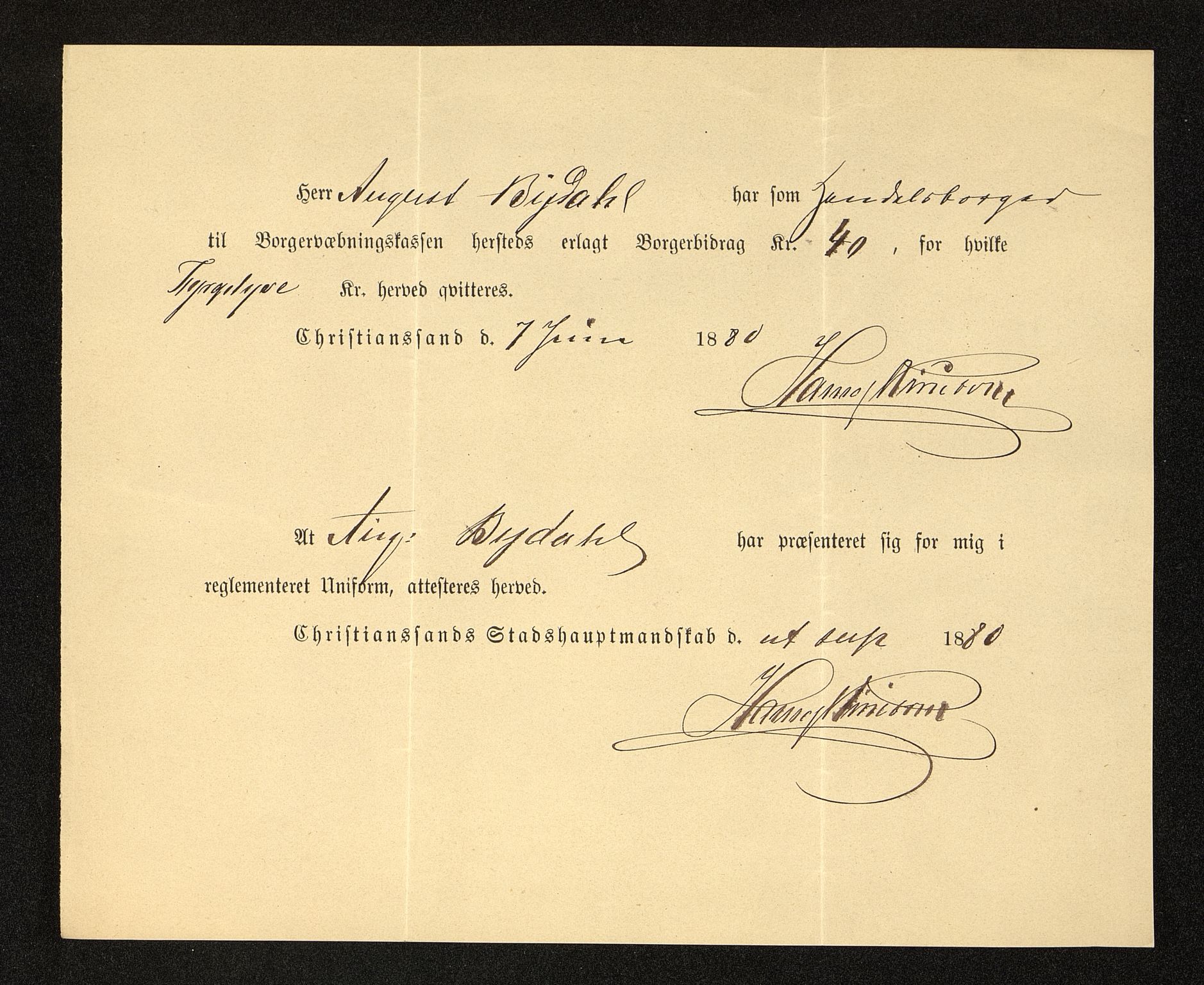 Kristiansand By - Magistraten, ARKSOR/1001KG122/G/Gc/L0009: Borgerbrev, 1877-1901