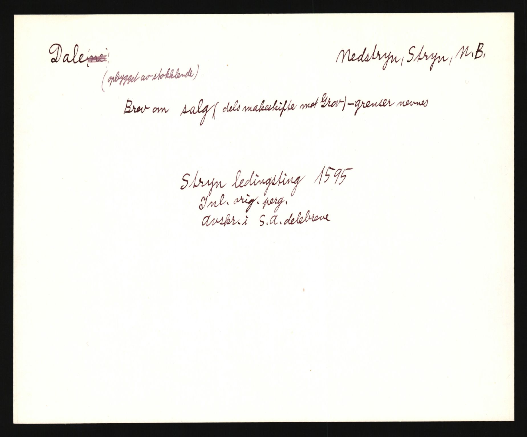 Riksarkivets diplomsamling, AV/RA-EA-5965/F35/F35e/L0030: Registreringssedler Sogn og Fjordane, 1400-1700, p. 625