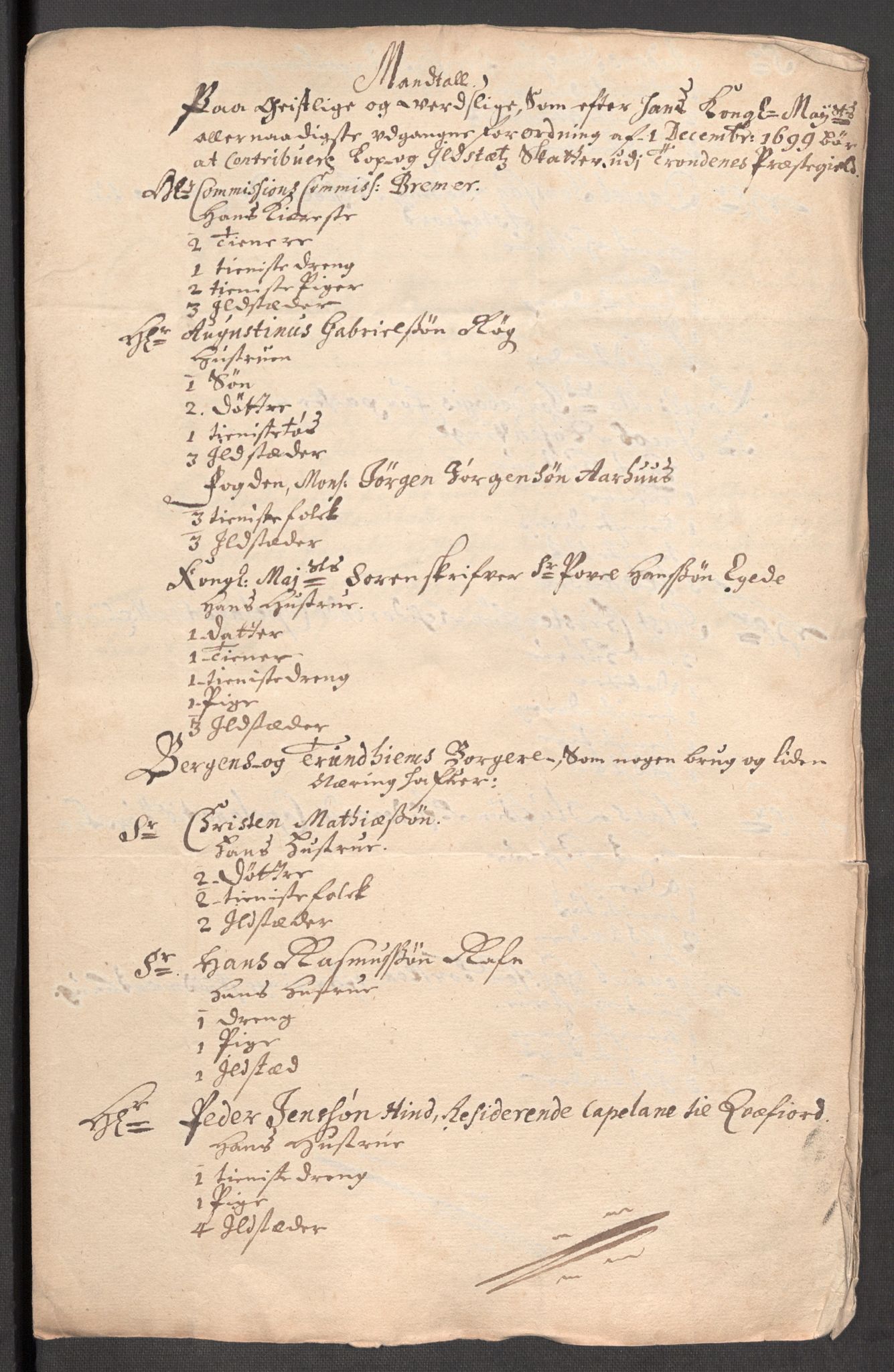 Rentekammeret inntil 1814, Reviderte regnskaper, Fogderegnskap, AV/RA-EA-4092/R68/L4754: Fogderegnskap Senja og Troms, 1697-1699, p. 390