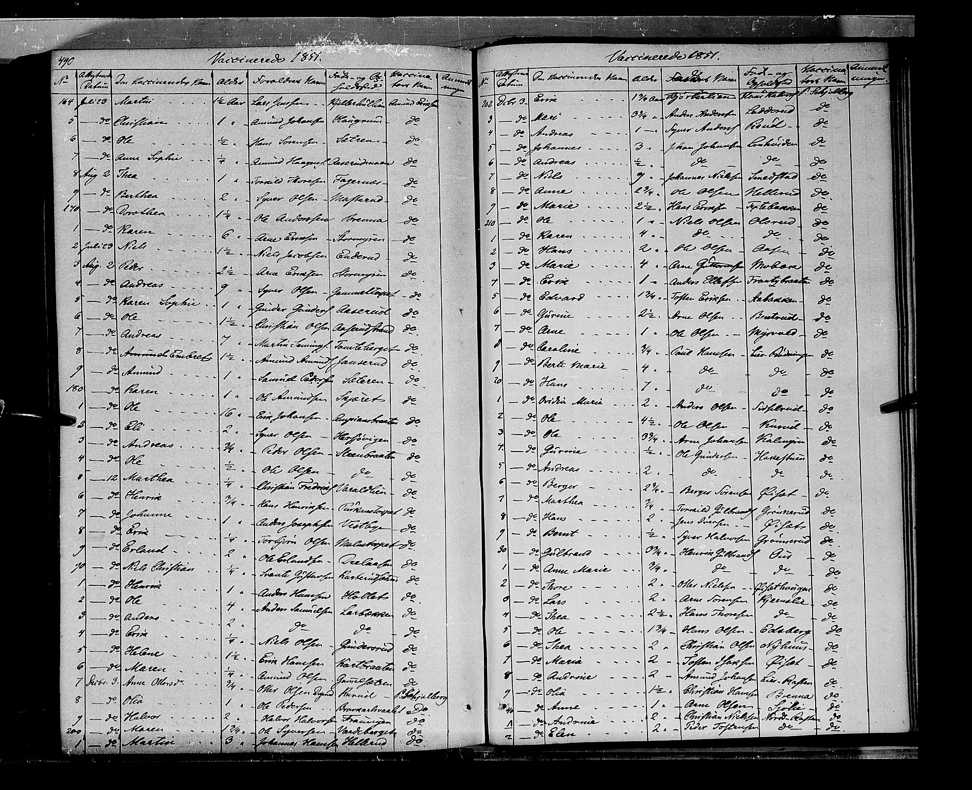 Vinger prestekontor, AV/SAH-PREST-024/H/Ha/Haa/L0009: Parish register (official) no. 9, 1847-1855, p. 490