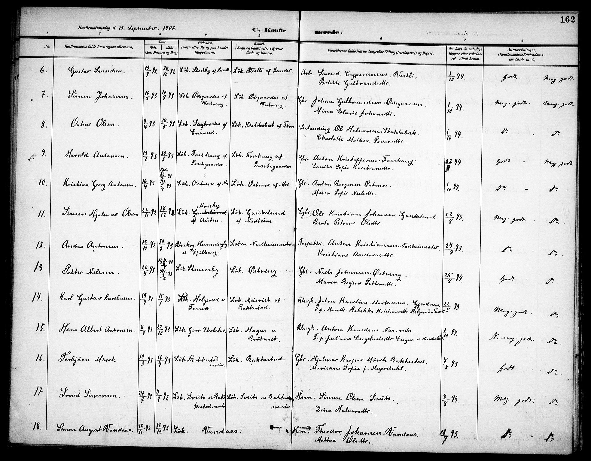 Høland prestekontor Kirkebøker, SAO/A-10346a/F/Fa/L0015: Parish register (official) no. I 15, 1897-1912, p. 162