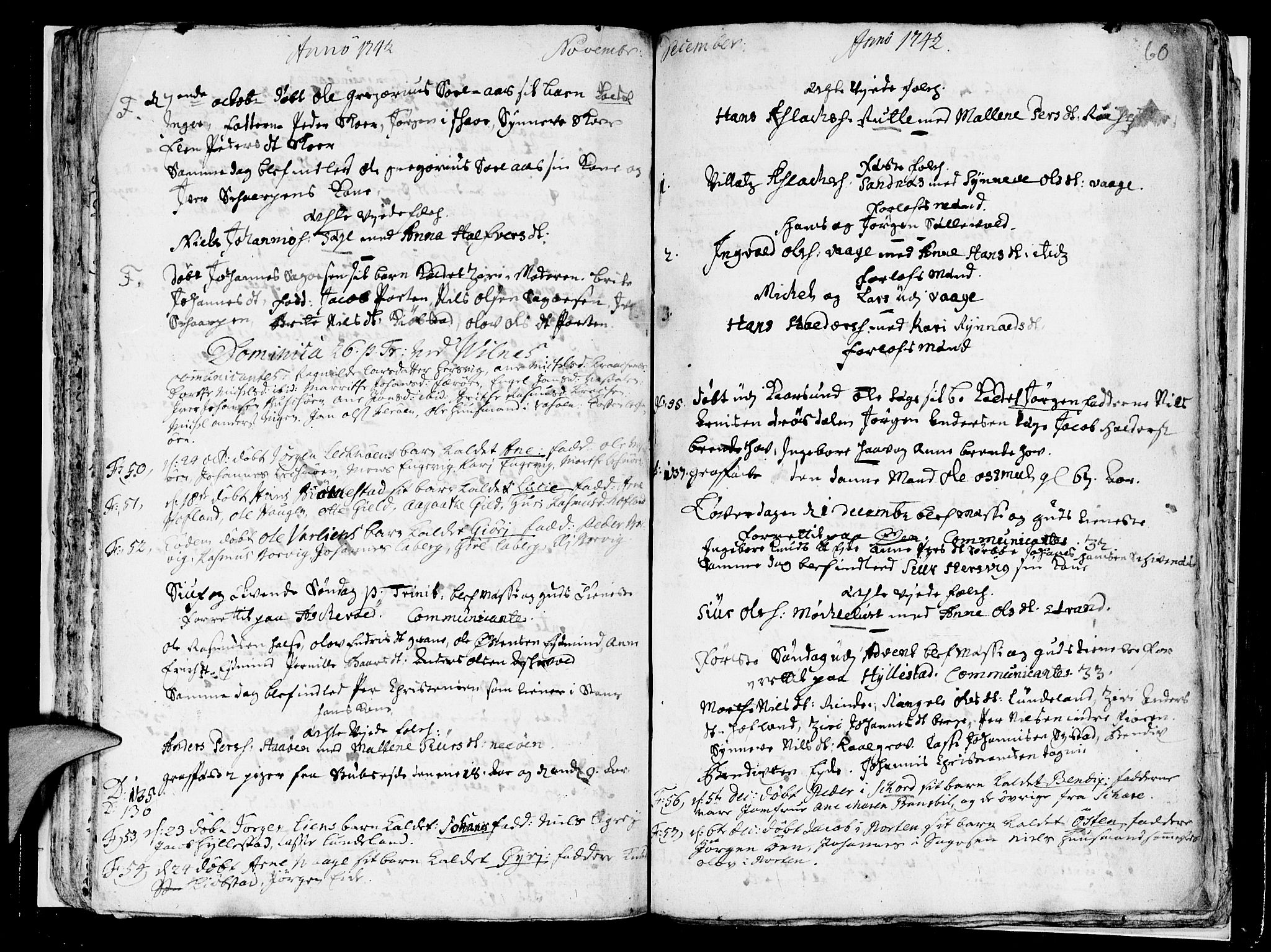 Askvoll sokneprestembete, AV/SAB-A-79501/H/Haa/Haaa/L0007: Parish register (official) no. A 7, 1739-1748, p. 60