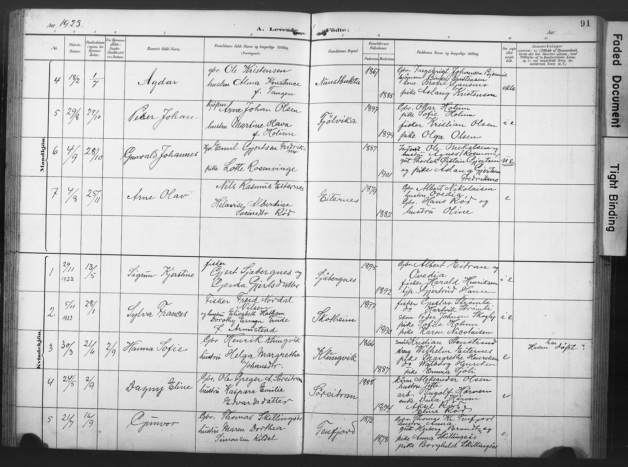 Ministerialprotokoller, klokkerbøker og fødselsregistre - Nord-Trøndelag, SAT/A-1458/789/L0706: Parish register (copy) no. 789C01, 1888-1931, p. 91