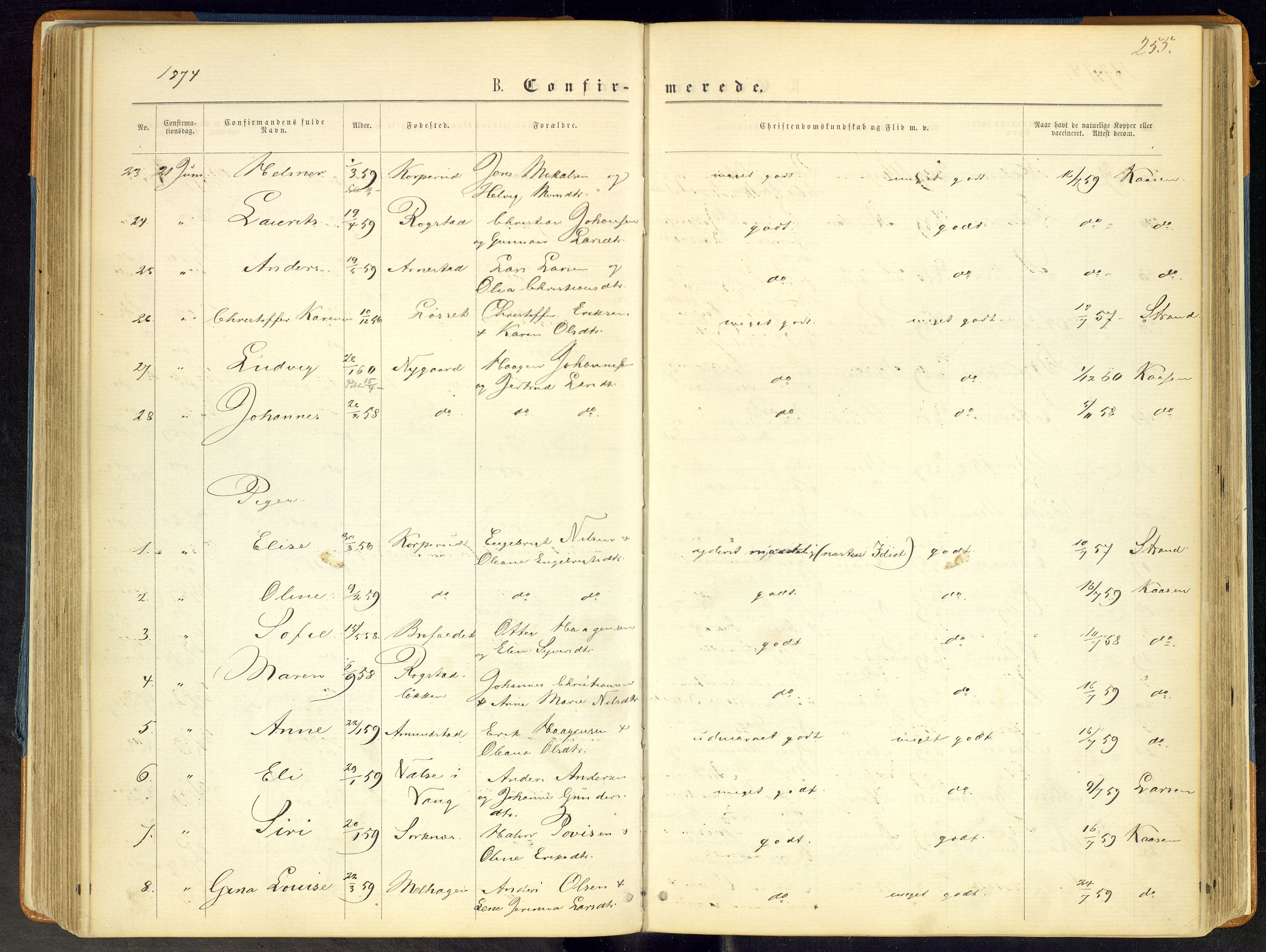 Åmot prestekontor, Hedmark, AV/SAH-PREST-056/H/Ha/Haa/L0008: Parish register (official) no. 8, 1862-1875, p. 255