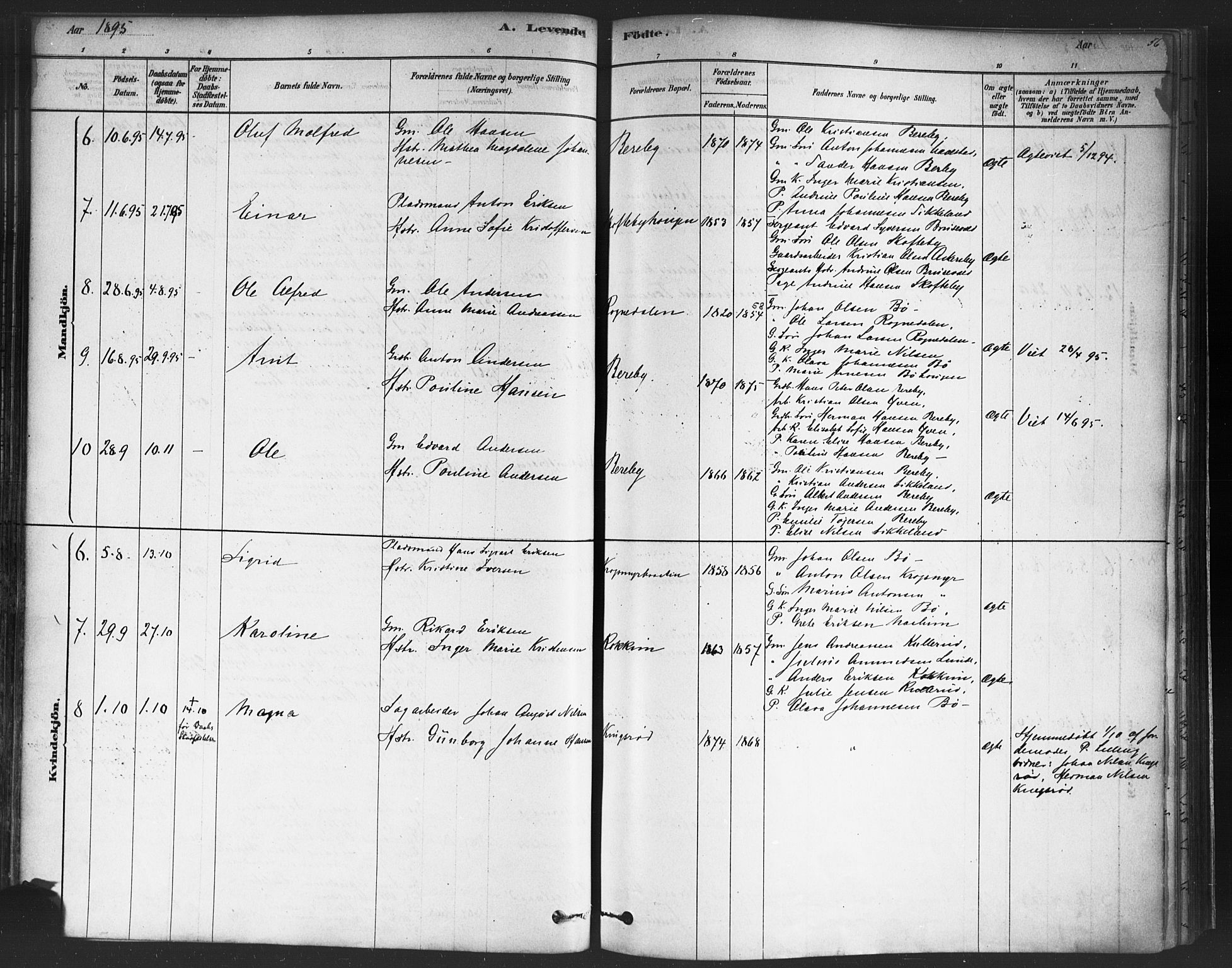 Varteig prestekontor Kirkebøker, SAO/A-10447a/F/Fa/L0002: Parish register (official) no. 2, 1878-1899, p. 56