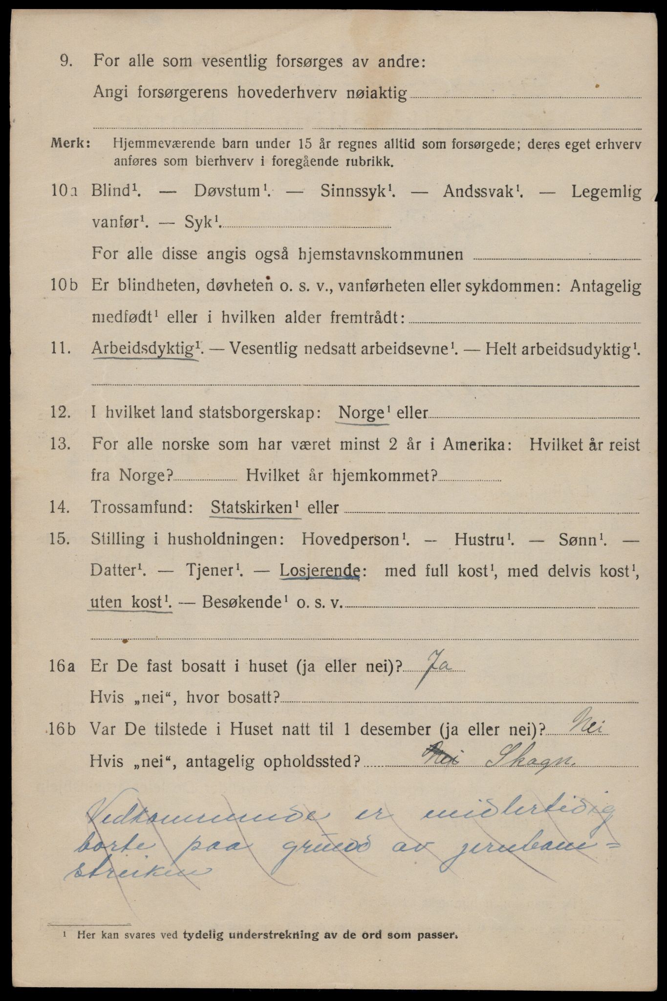 SAT, 1920 census for Trondheim, 1920, p. 102379