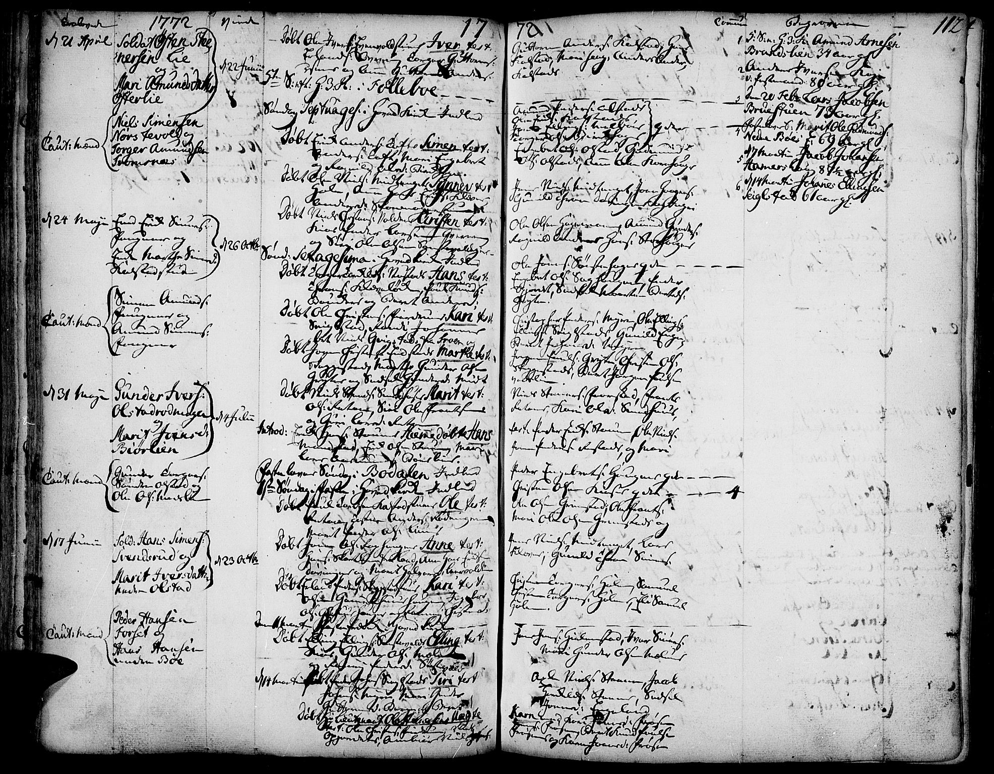 Gausdal prestekontor, SAH/PREST-090/H/Ha/Haa/L0003: Parish register (official) no. 3, 1758-1809, p. 112