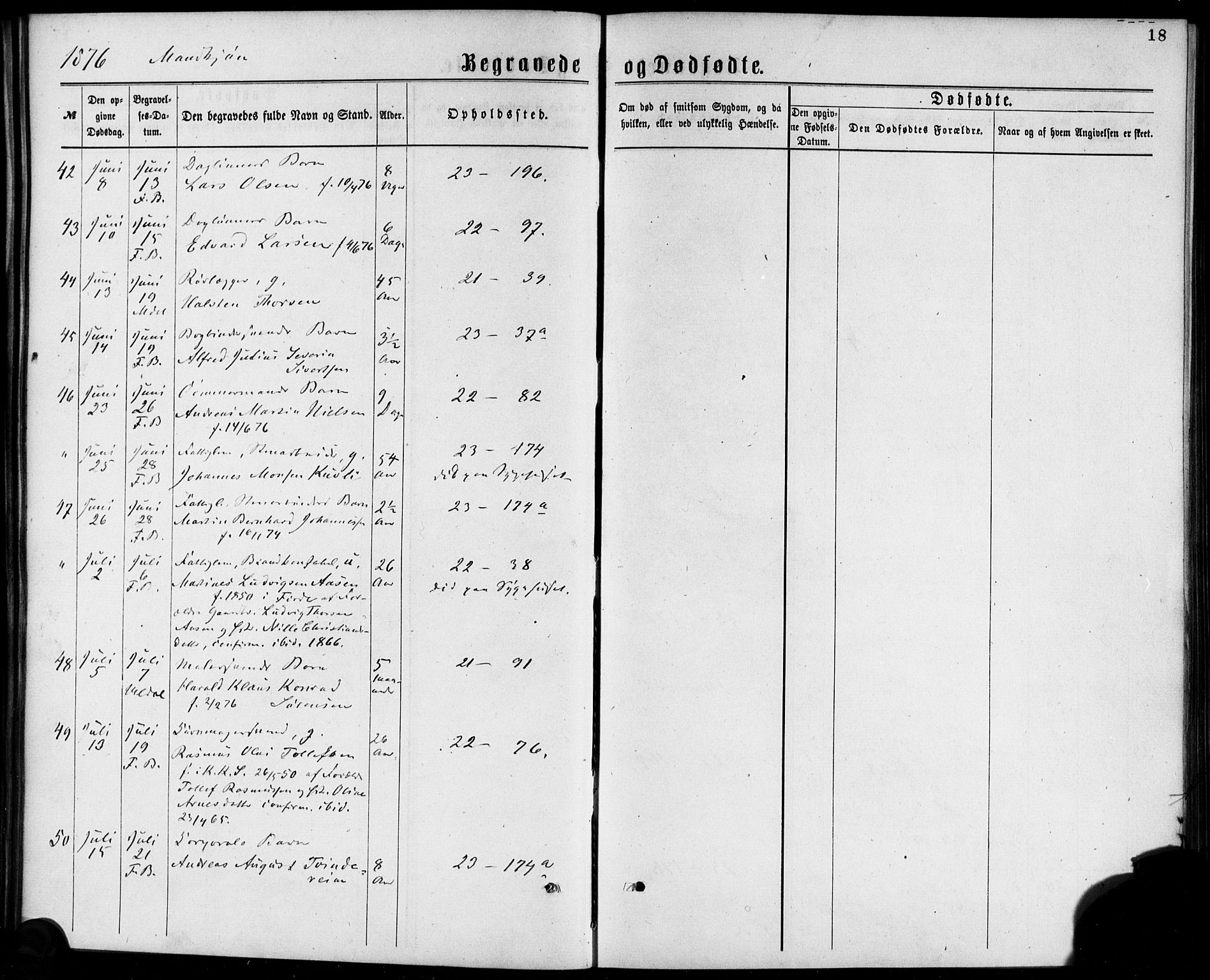 Korskirken sokneprestembete, AV/SAB-A-76101/H/Haa/L0046: Parish register (official) no. E 4, 1875-1883, p. 18