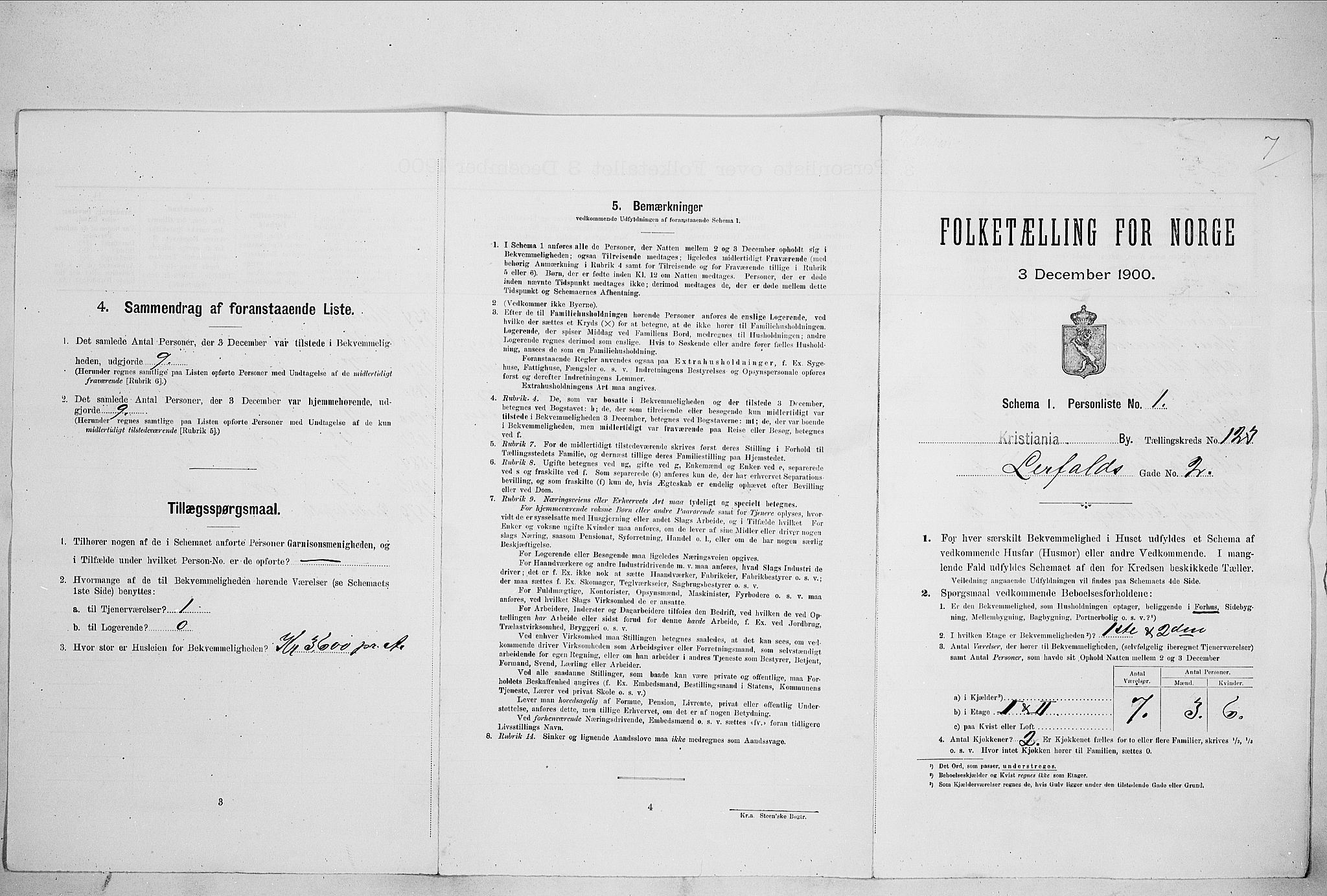 SAO, 1900 census for Kristiania, 1900, p. 52235