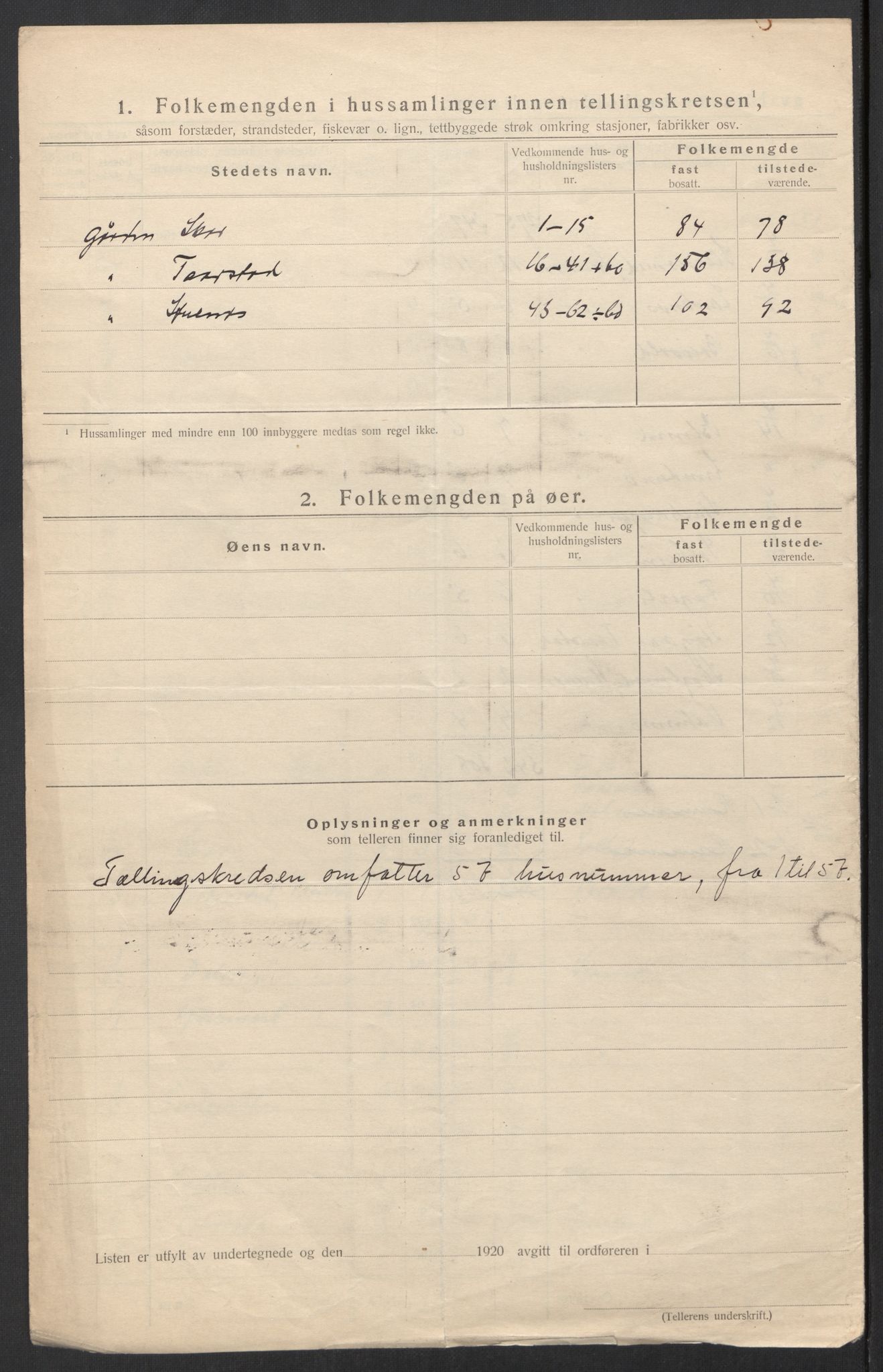 SAT, 1920 census for Evenes, 1920, p. 9