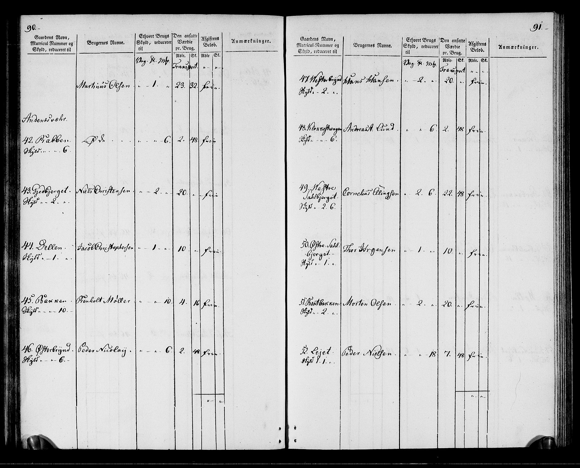 Rentekammeret inntil 1814, Realistisk ordnet avdeling, RA/EA-4070/N/Ne/Nea/L0164: Vesterålen, Andenes og Lofoten fogderi. Oppebørselsregister, 1803, p. 48